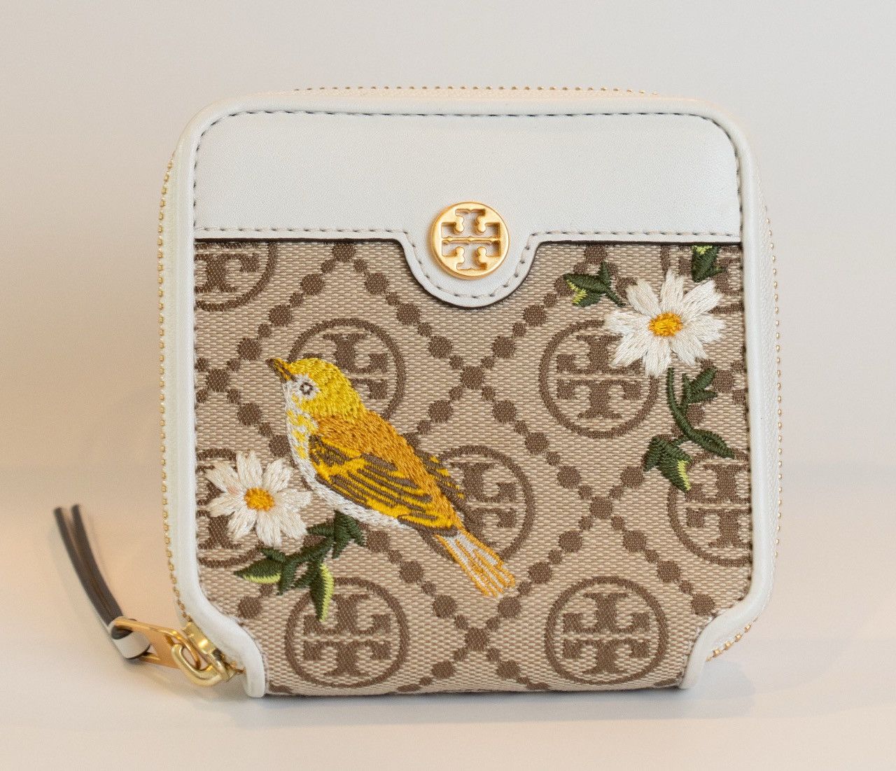 Tory Burch T Monogram Embroidered Jacquard & Leather Bucket Bag Size ONE SIZE - 6 Thumbnail