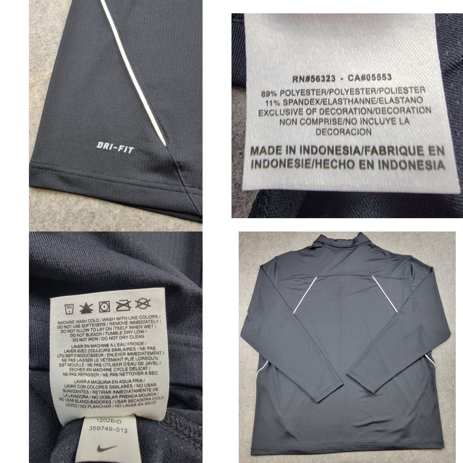 Nike Nike Dri-Fit Shirt Mens XL Black 1/4 Zip Pullover Long Sleeve Outdoor Activewear Size US XL / EU 56 / 4 - 8 Thumbnail