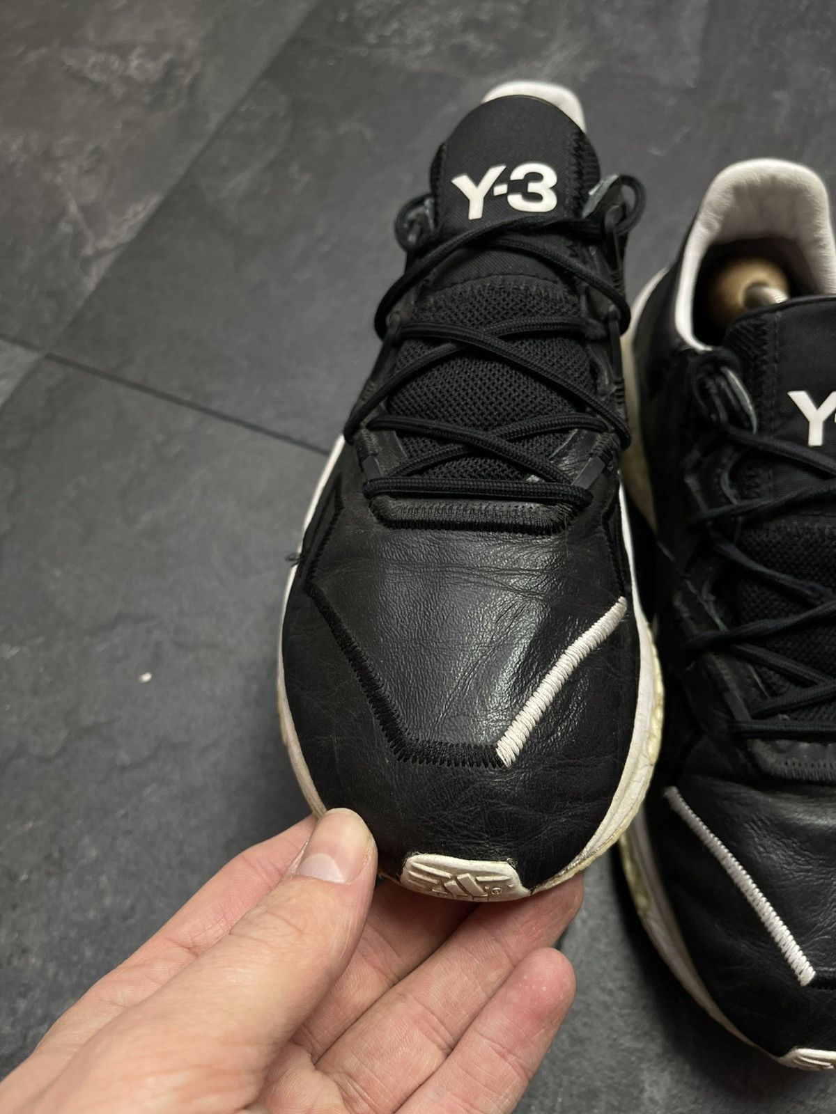 Adidas × Vintage × Yohji Yamamoto Vintage adidas y-3 low top leather sneakers Size US 9 / EU 42 - 6 Thumbnail
