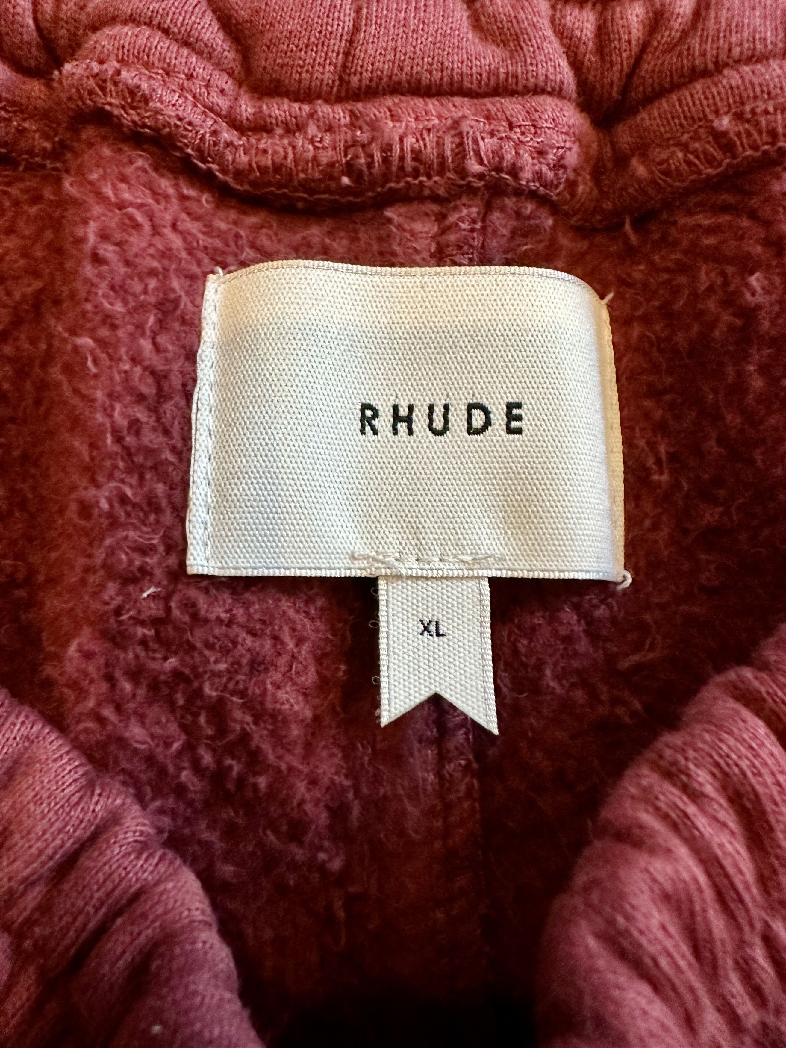 Rhude RHUDE BORDEAUX SWEAT SHORTS Size US 36 / EU 52 - 7 Thumbnail