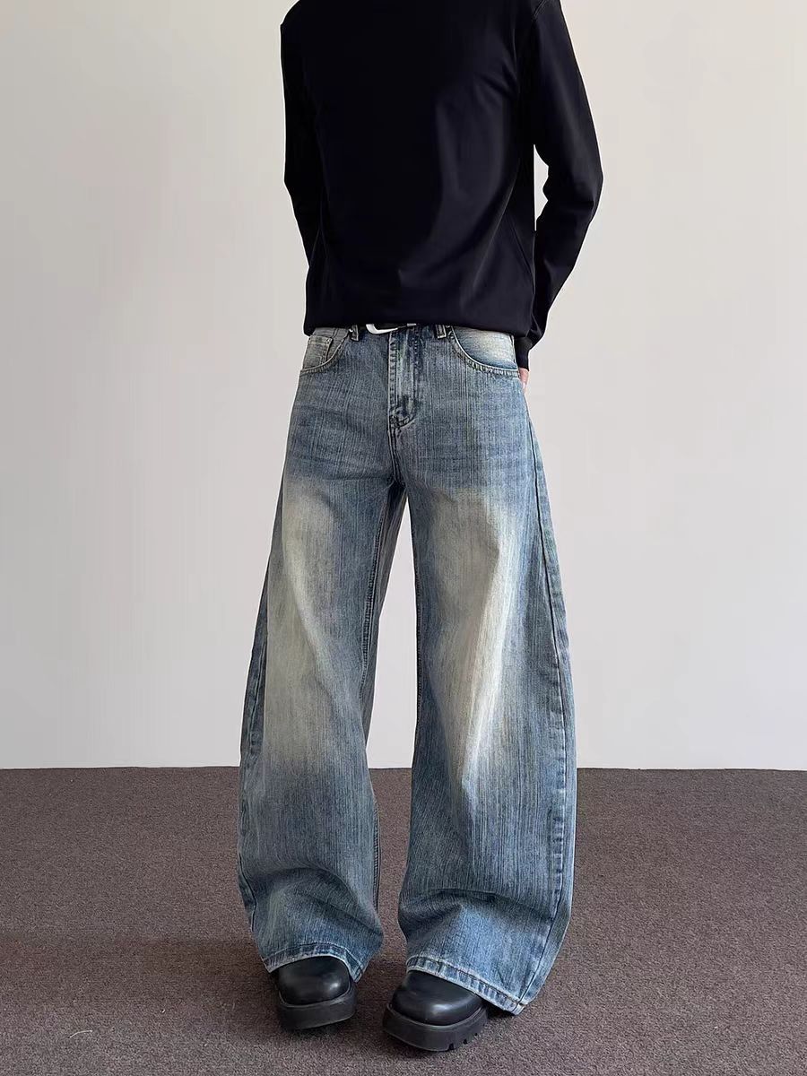 Japanese Brand × Jean Vintage curved knife washed baggy banana shaped jeans Size US 34 / EU 50 - 5 Thumbnail