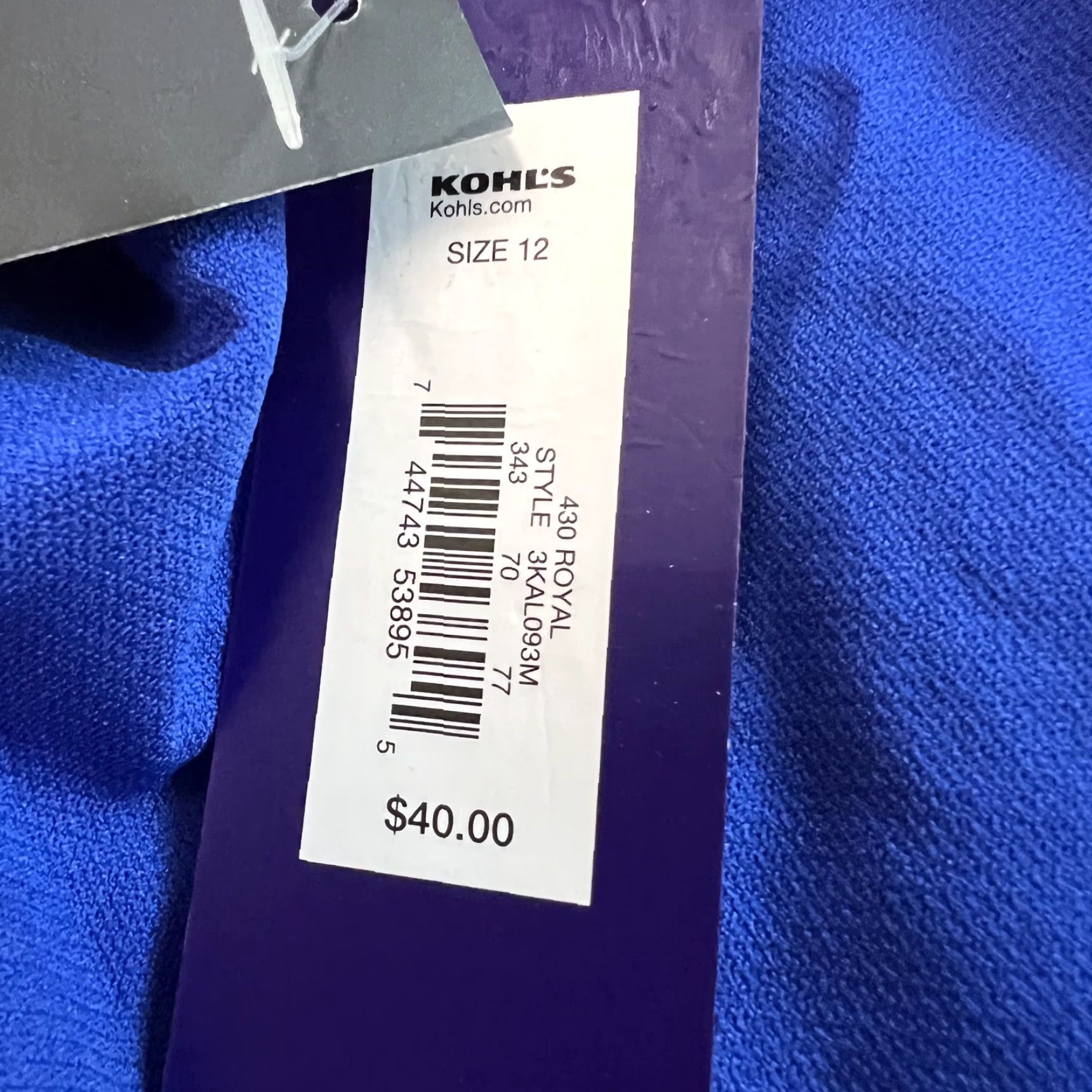 Apt. 9 Apt. 9 Bottom Womens Size 12 Royal Blue Bikini Pull On Ruched New Size 34" / US 12 / IT 48 - 4 Thumbnail