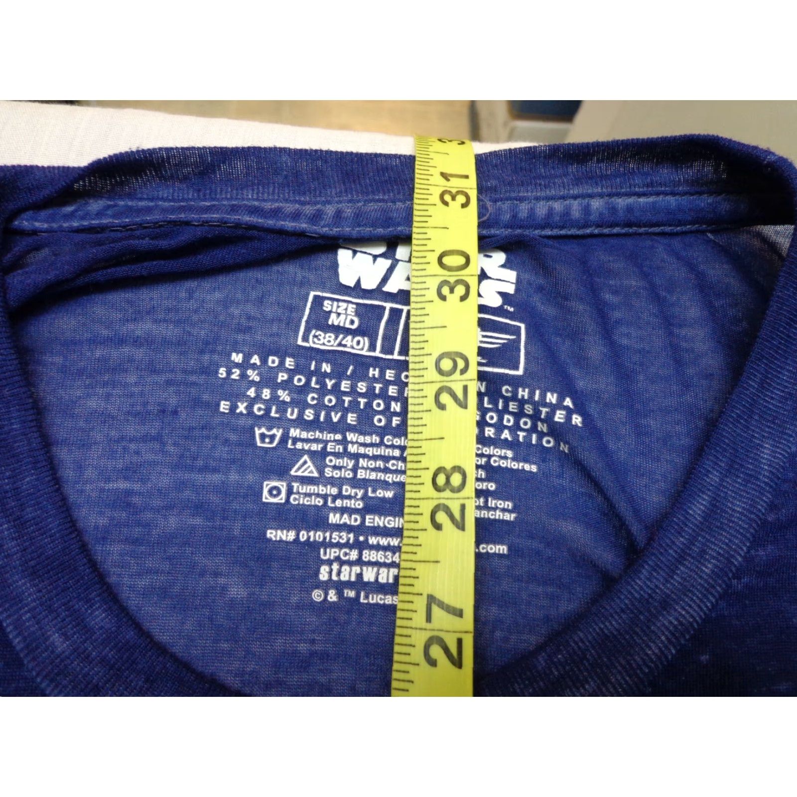 Star Wars VINTAGE Star Wars Mad Engine T Shirt Blue Regular Short Sleeve Crew Neck Mens Medium Movie Poster 52% Polyester 48% Cotton Size US M / EU 48-50 / 2 - 5 Thumbnail