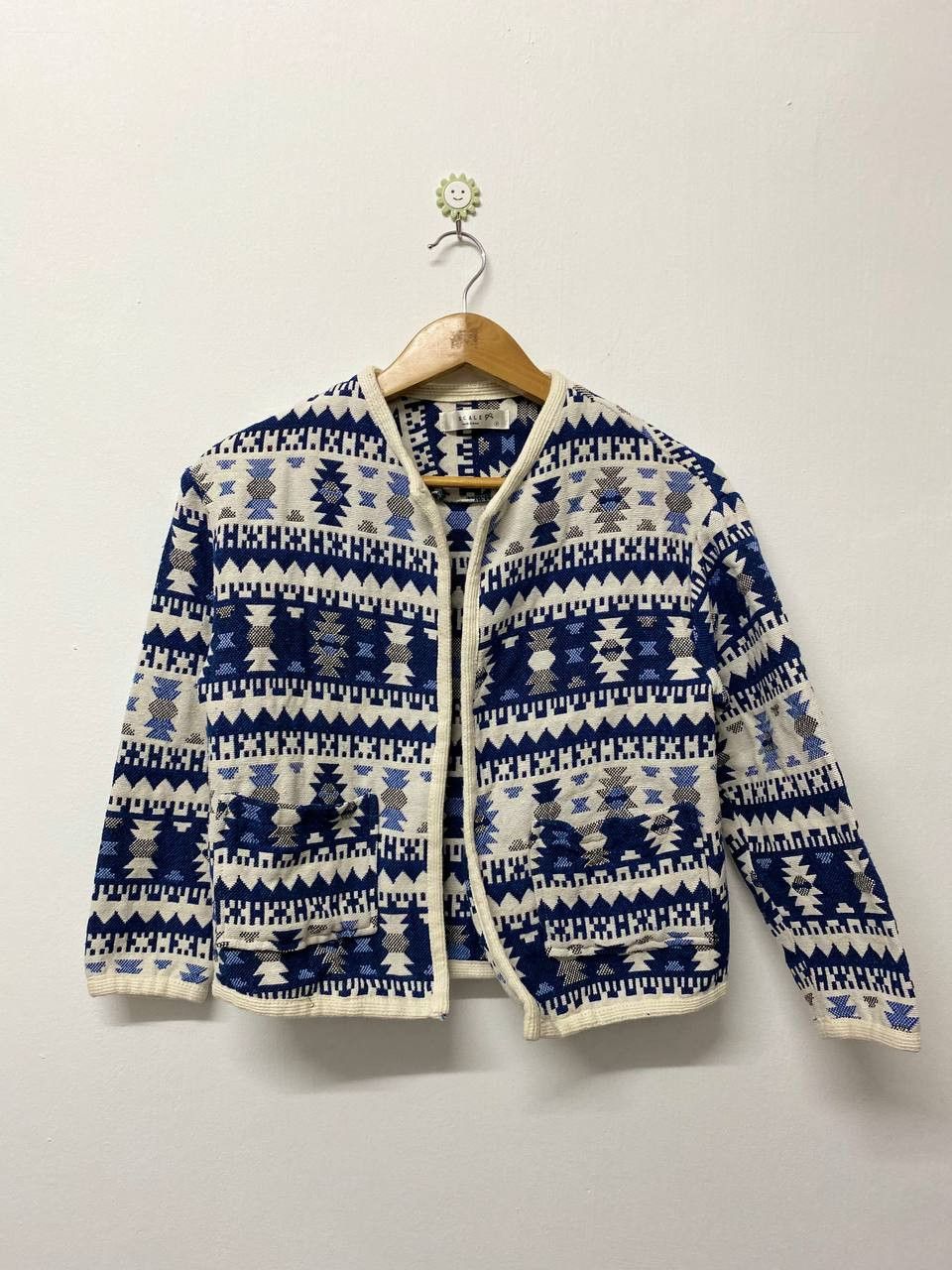 image of Avant Garde x Navajo s Navajo Cardigan Very Nice Design in Blue, Women's (Size Small)