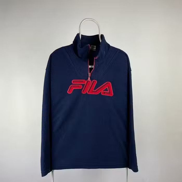 Fila Vintage Fila fleece half zip embroidered logo size XXLARGE Size US XL / EU 56 / 4 - 1 Thumbnail