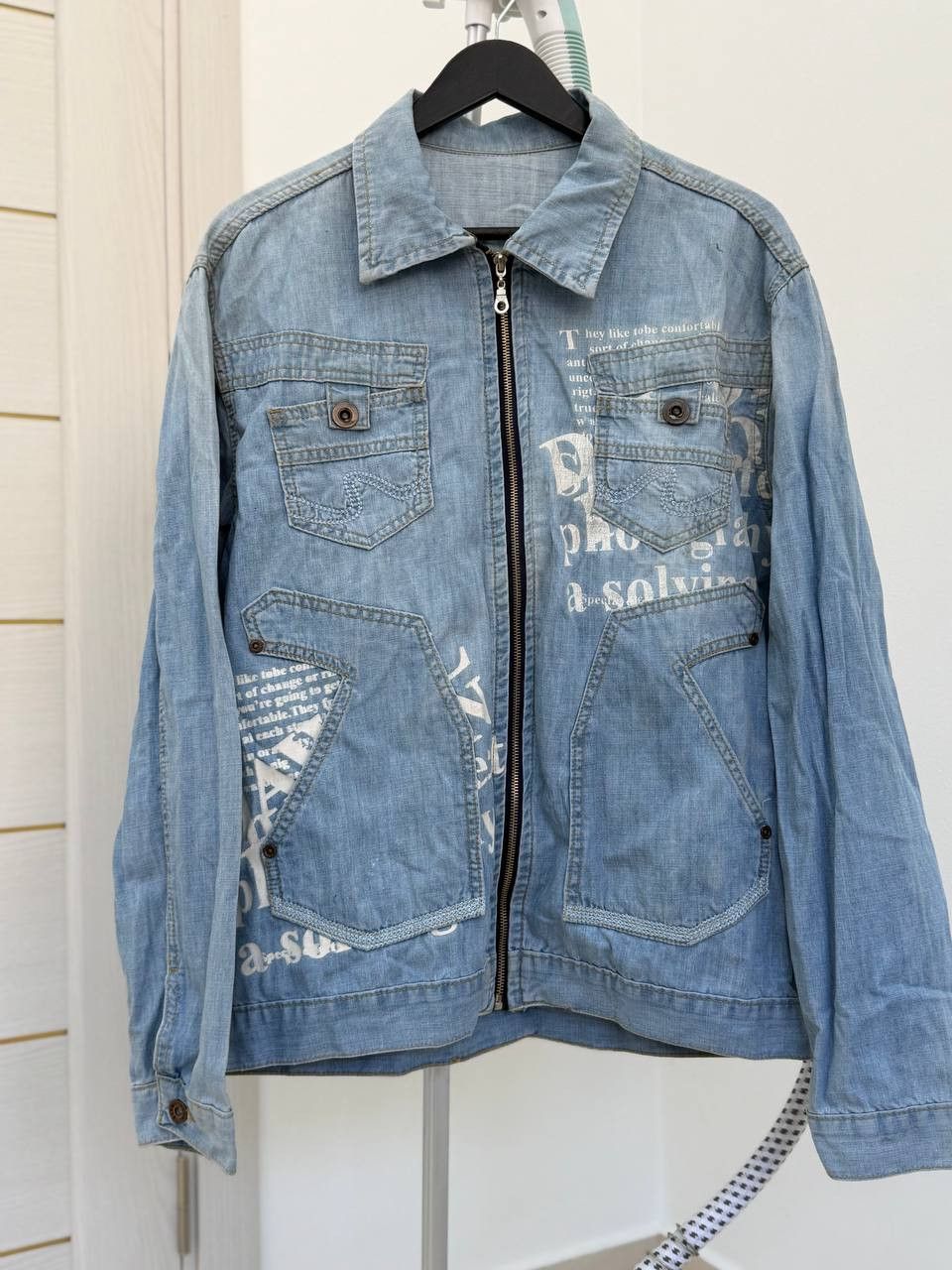 14th Addiction Affliction style Denim Jacket Blue Classic Fit Y2K gothic Size US M / EU 48-50 / 2 - 2 Thumbnail