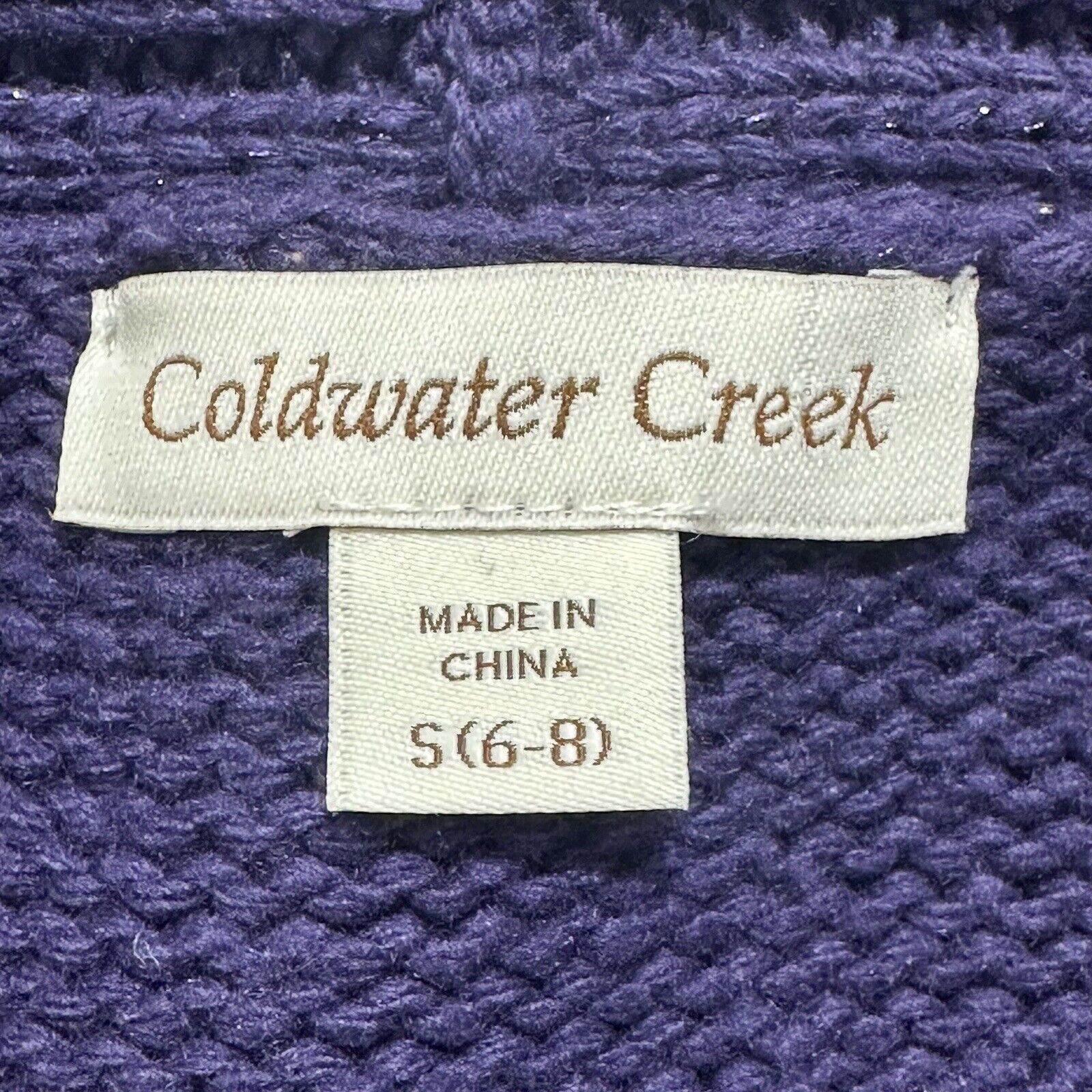 Coldwater Creek Coldwater Creek Small Open Front Cardigan Sweater Purple Size S / US 4 / IT 40 - 3 Thumbnail