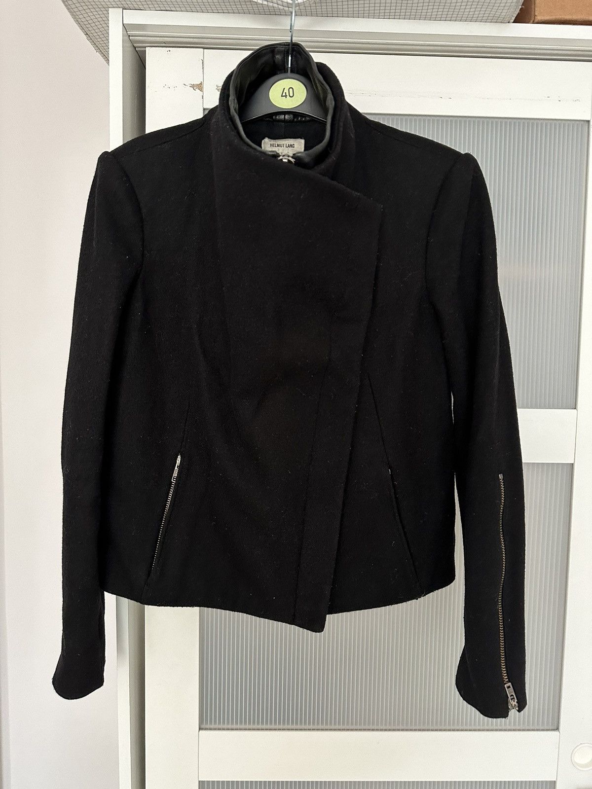 Helmut Lang Wool & Leather Helmut Lang 3 in 1 way Jacket black opium Size S / US 4 / IT 40 - 5 Thumbnail