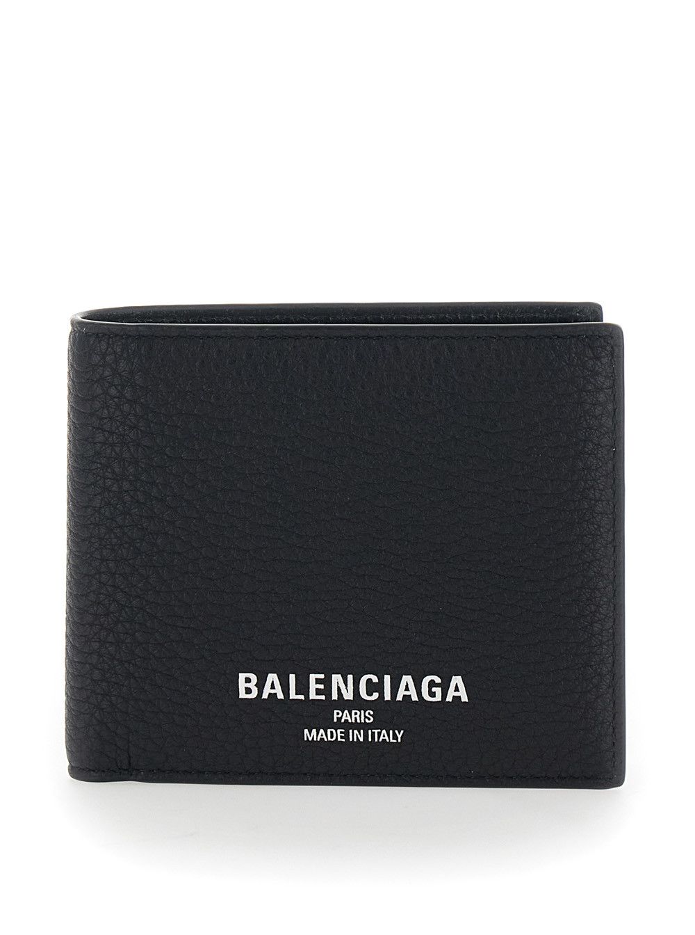 Balenciaga Black Bifold Wallet with logo lettering in Leather for Men Size ONE SIZE - 1 Thumbnail