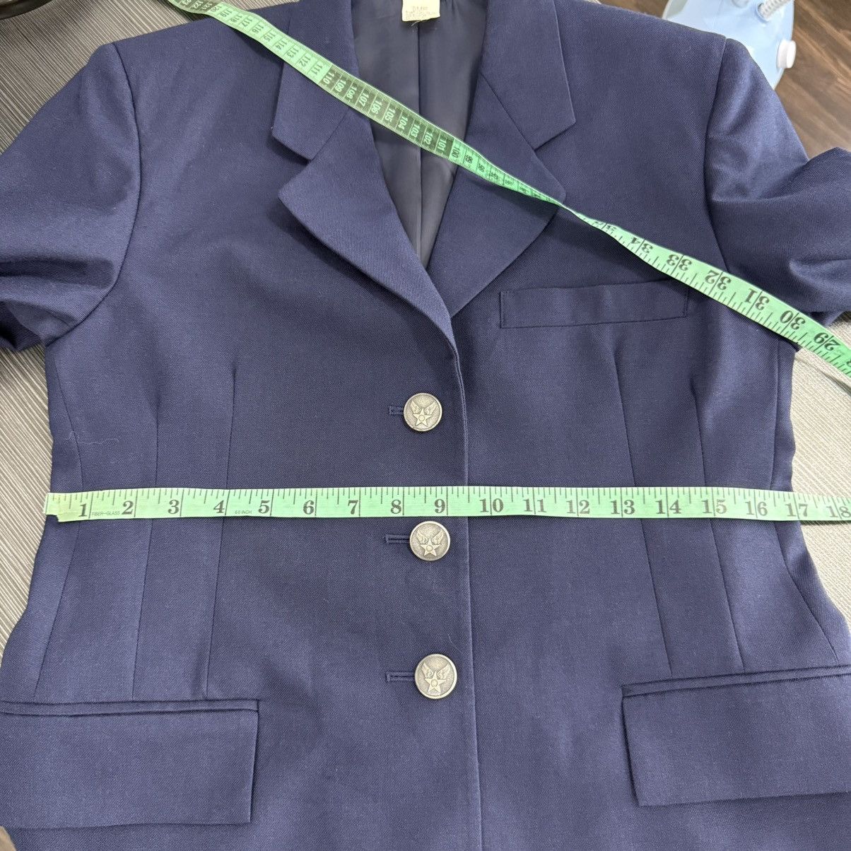 Vintage 🔥 True Vtg 80's AIR FORCE Navy Officer USA military jacket Size S / US 4 / IT 40 - 7 Thumbnail