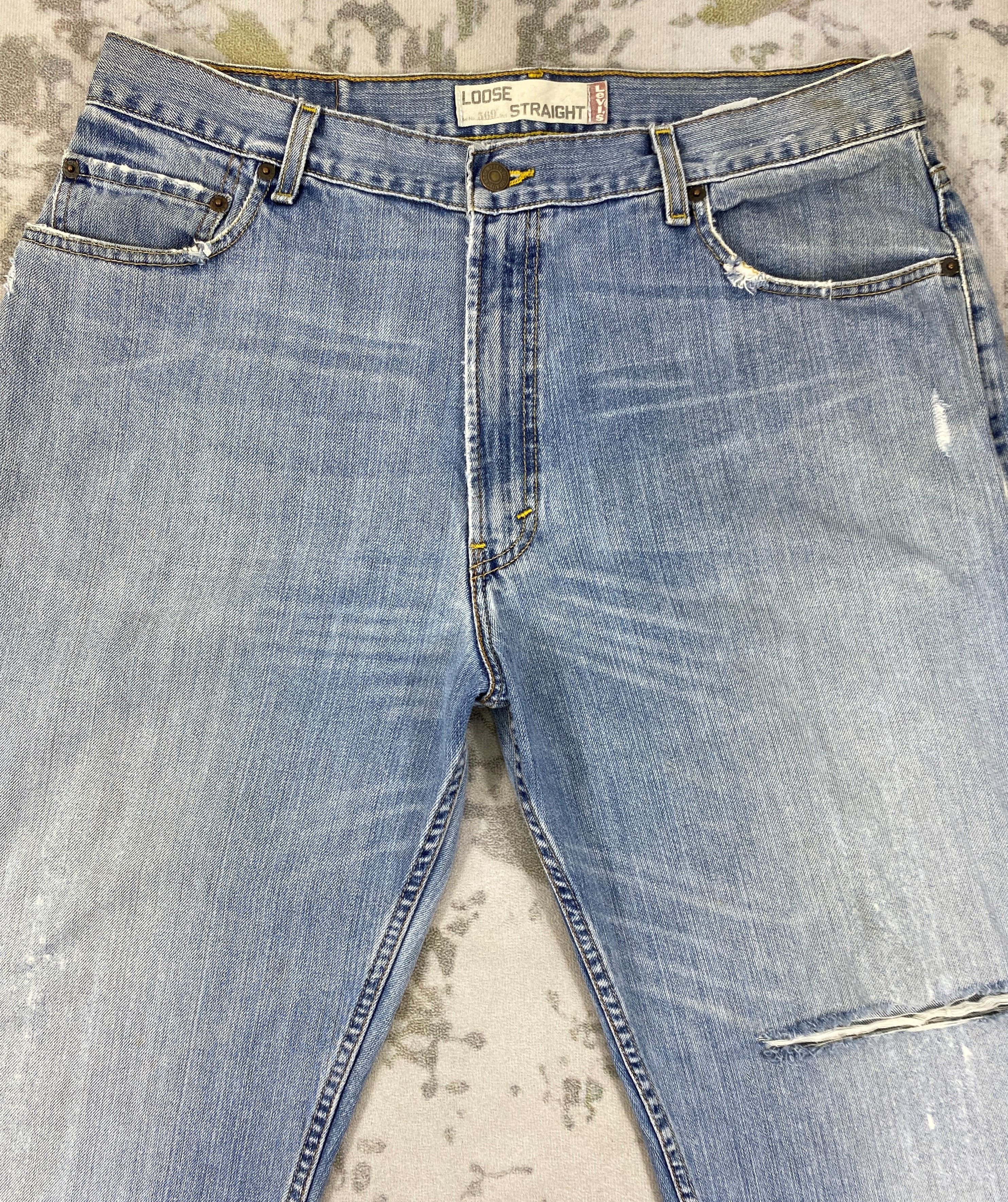 Levi's Vintage Levi's 569 Lose Straight Distressed Denim -JN542 Size US 36 / EU 52 - 3 Thumbnail