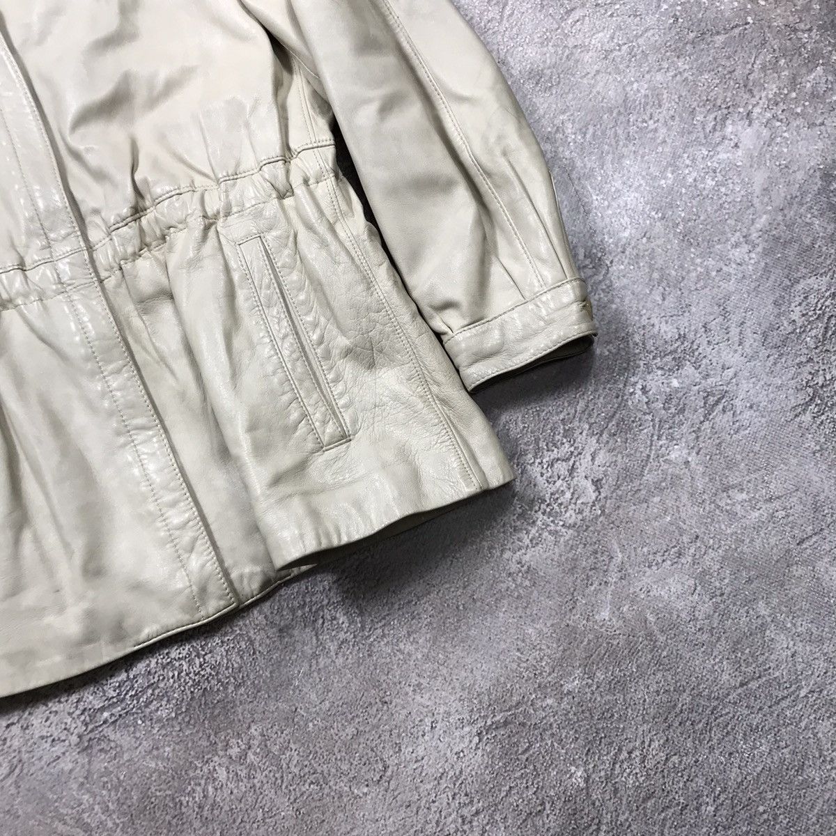 Vintage Vintage 90s Cream Oversized Chore Jacket Workwear Grunge M Size M / US 6-8 / IT 42-44 - 5 Thumbnail