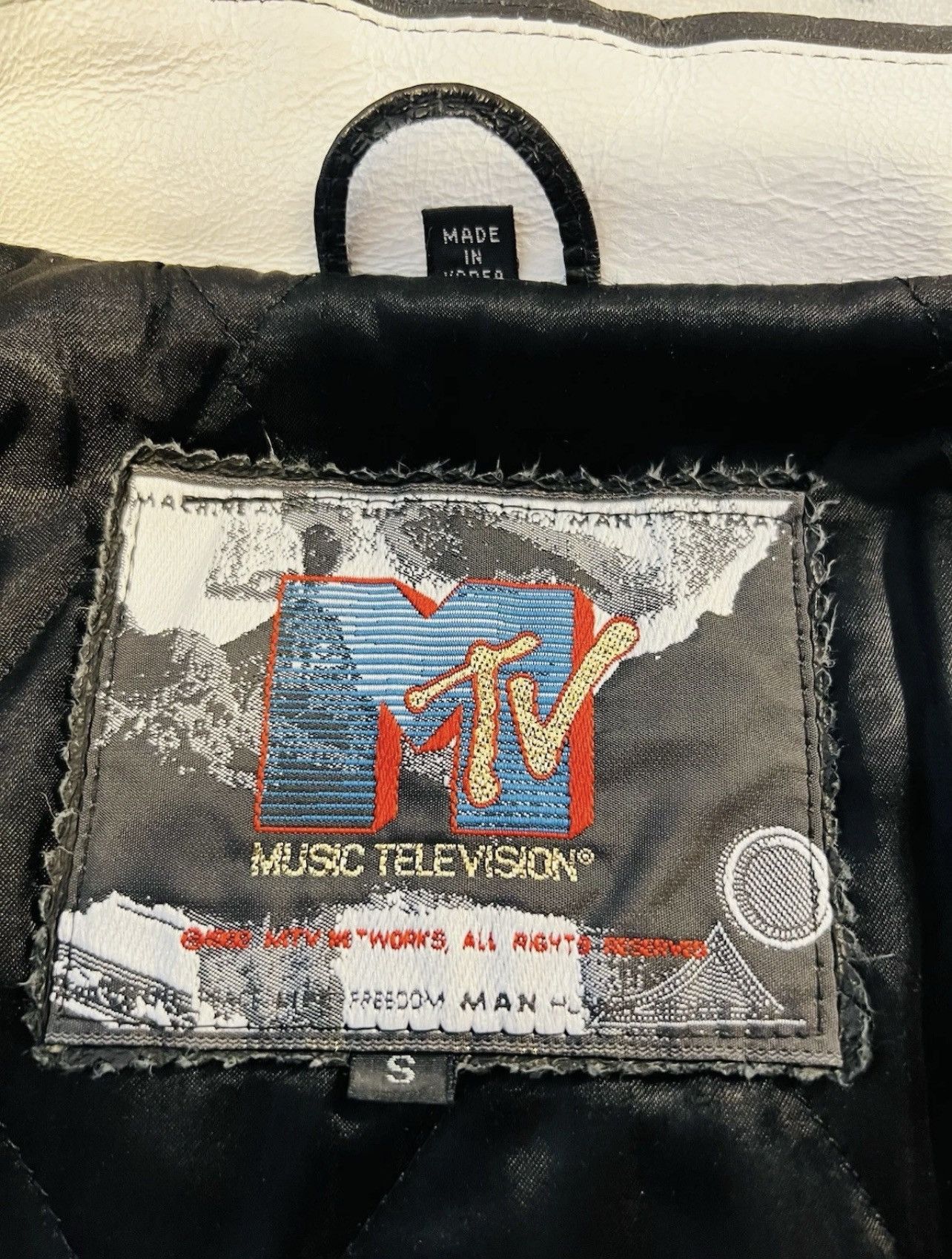 Mtv VTG 1992 MTV MUSIC TELEVISION LEATHER JACKET BLACK S BOMBER Size US S / EU 44-46 / 1 - 22 Thumbnail