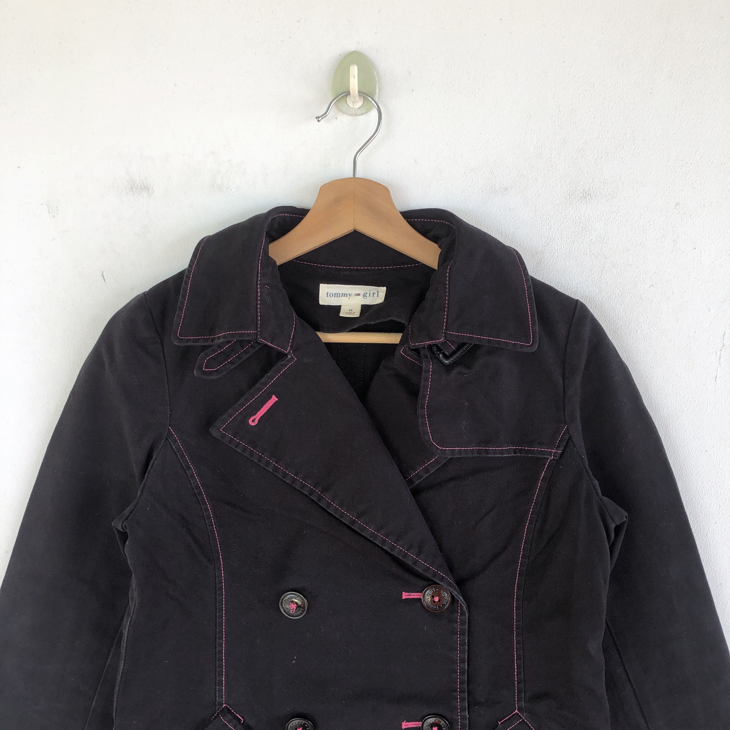 Tommy Hilfiger × Vintage Vintage Tommy Girl Double Breasted Gothic Jacket Size S / US 4 / IT 40 - 3 Thumbnail
