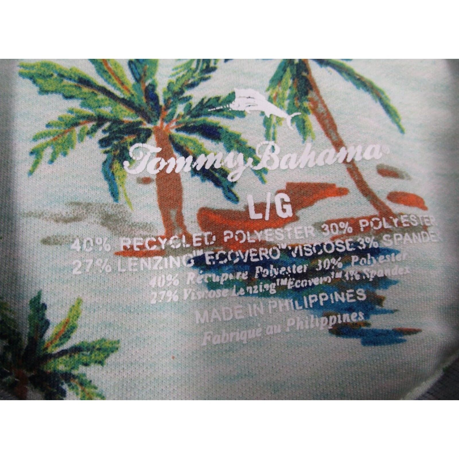 Tommy Bahama TOMMY BAHAMA Shirt Mens Large Green Floral Polo Ecovero Golf Beach Resort Travel Size US L / EU 52-54 / 3 - 3 Thumbnail