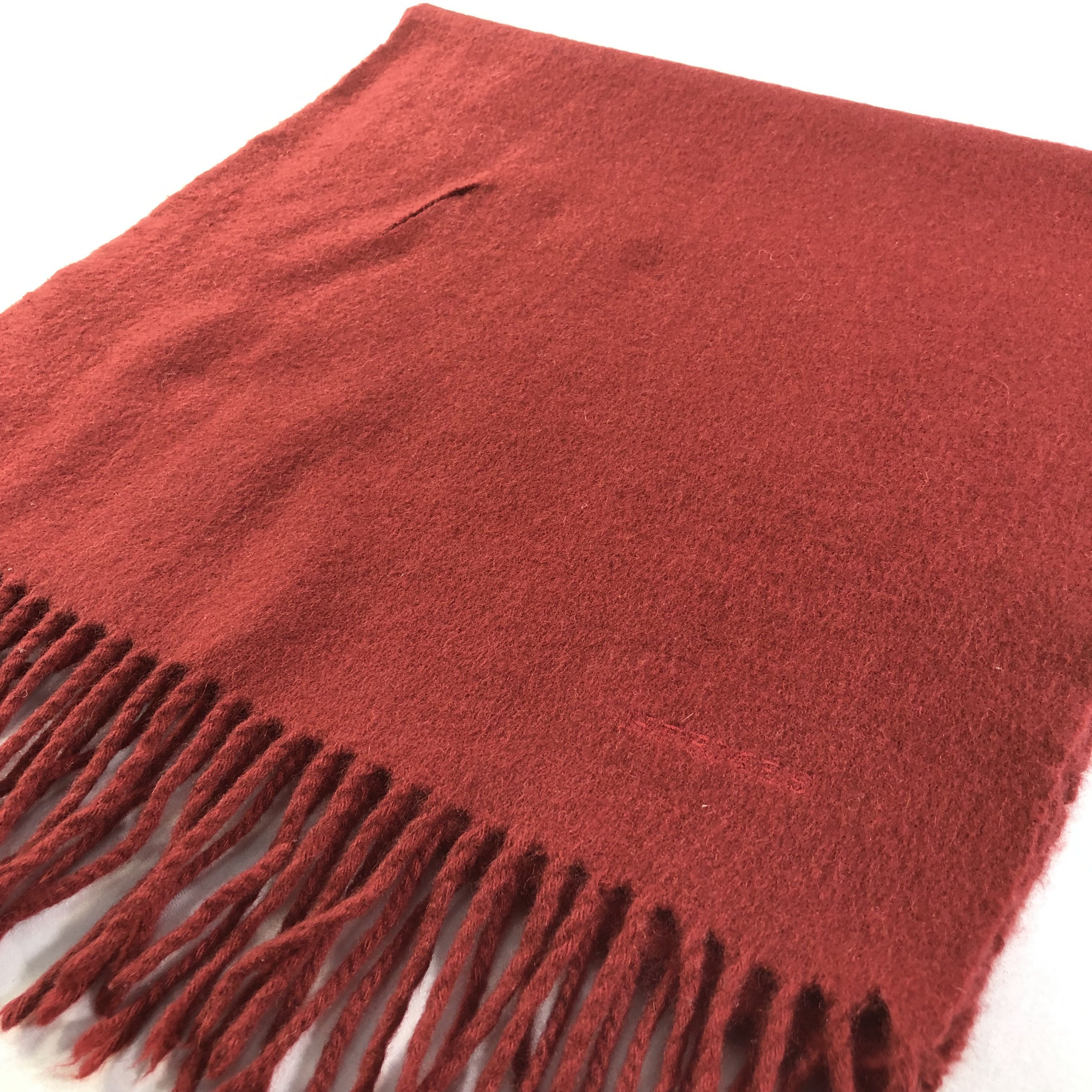 Hermes Hermes Plain Cashmere Scarf Muffler V1440 Size ONE SIZE - 2 Thumbnail