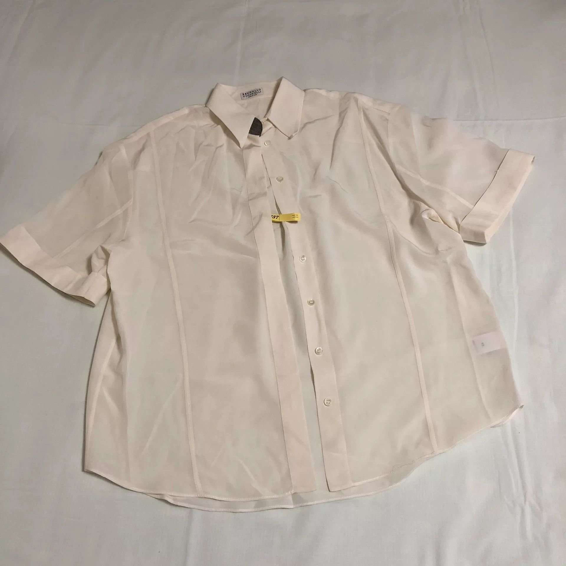 Brunello Cucinelli Brunello Cucinelli Short Sleeve Shirt XS Size US XS / EU 42 / 0 - 1 Thumbnail