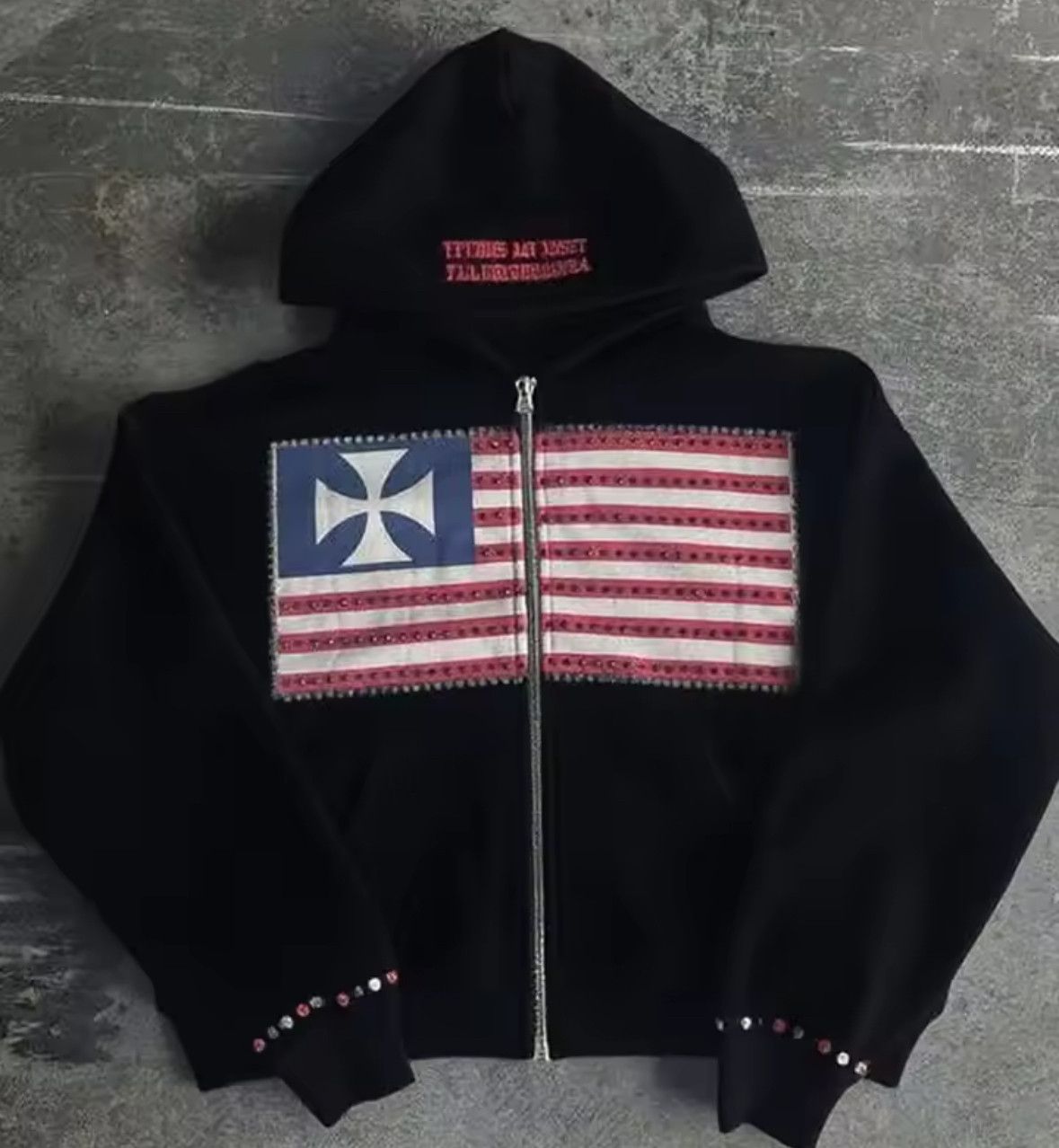 Other Fashion Punk Y2K Hip Hop National Flag Hat Graphic Hoodies Size US L / EU 52-54 / 3 - 1 Thumbnail