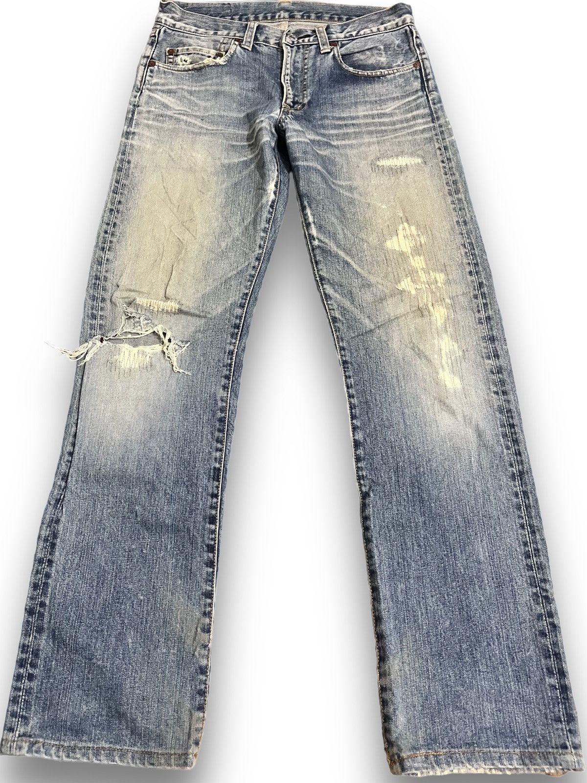 Japanese Brand Vintage Gowest Distressed Denim Size US 29 - 1 Thumbnail