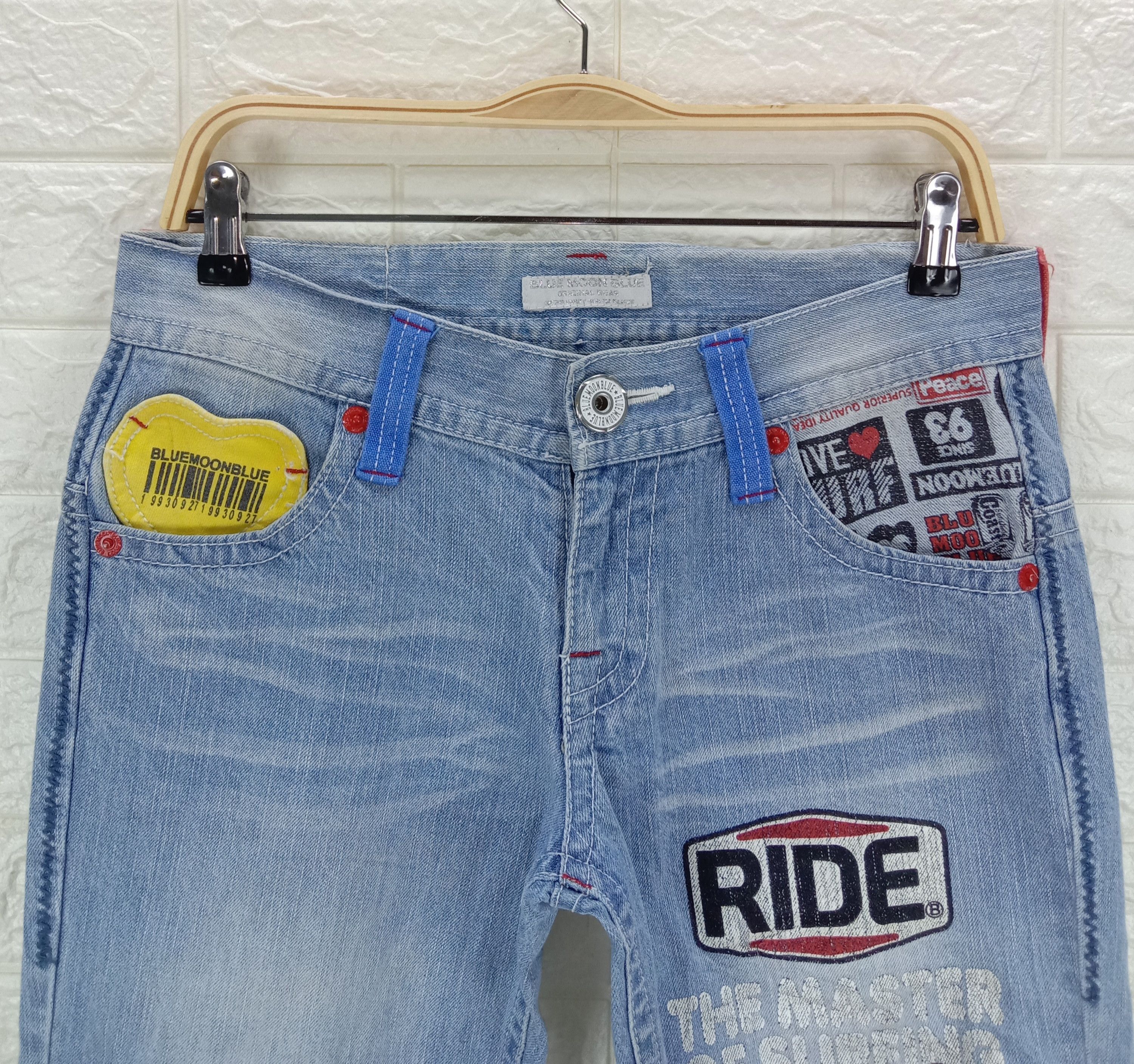 Japanese Brand Vintage Blue Moon Blue Surf Style Jeans Size US 31 - 8 Thumbnail