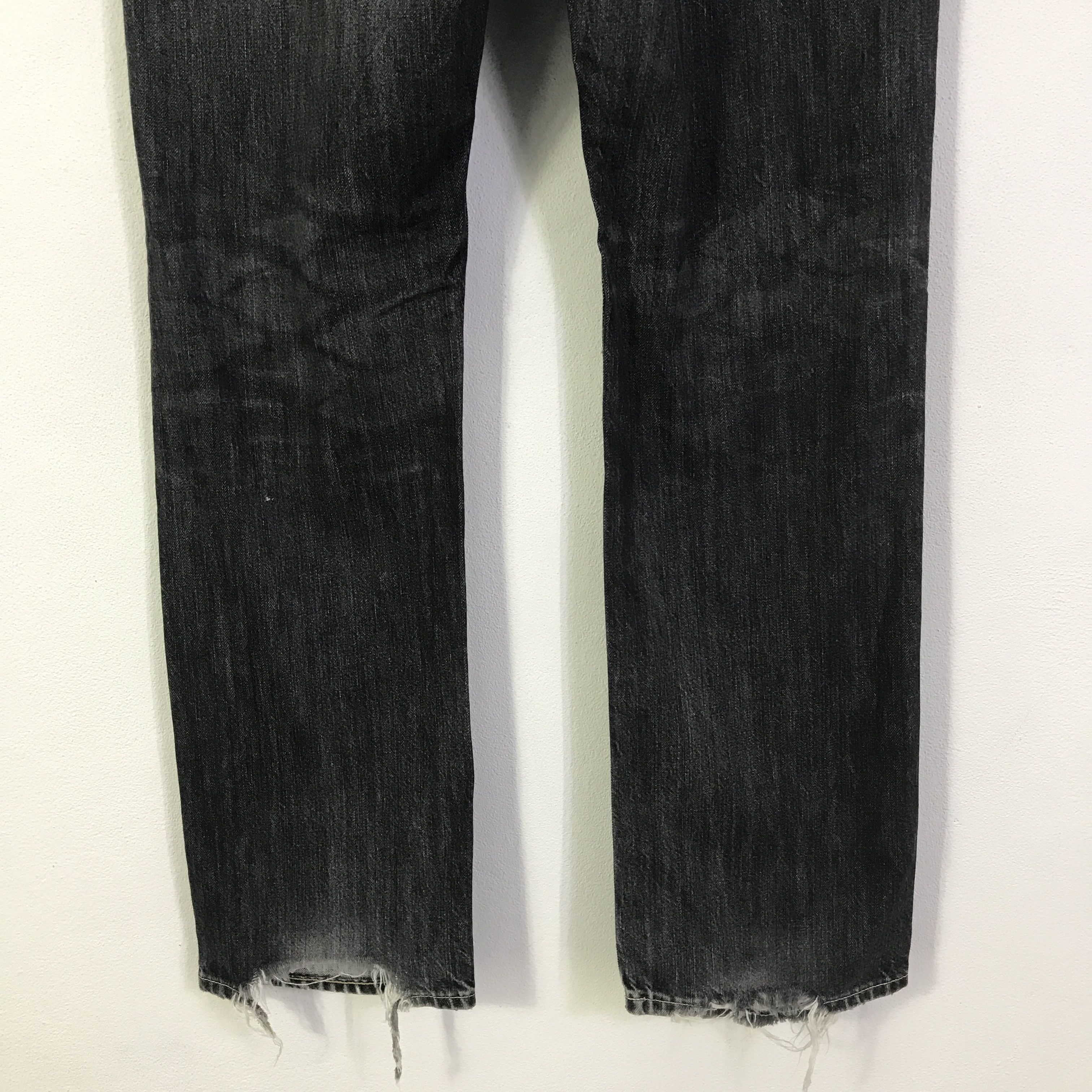 Japanese Brand Black Faded Denim japan Uniqlo jeans pants K130B23 Size US 33 - 6 Thumbnail