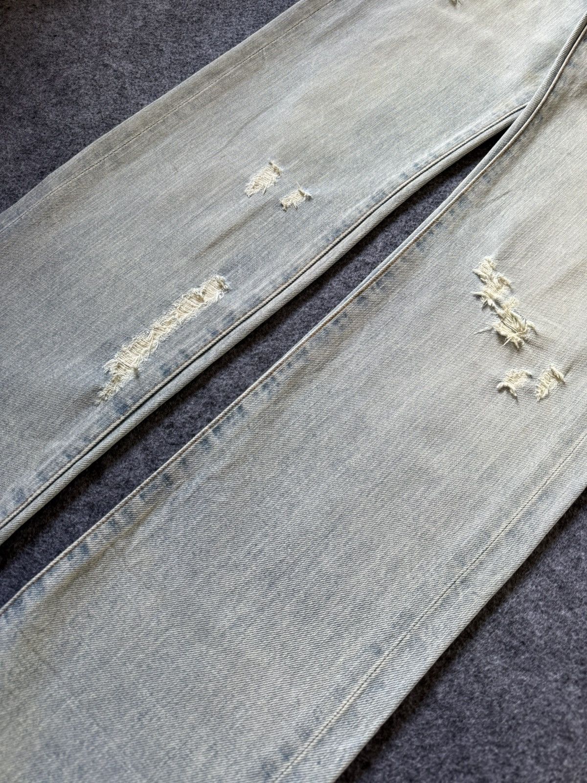 ABAHOUSE × Japanese Brand Abahouse Japan Distressed Flapped Pocket Light Wash Jeans Size US 30 / EU 46 - 7 Thumbnail