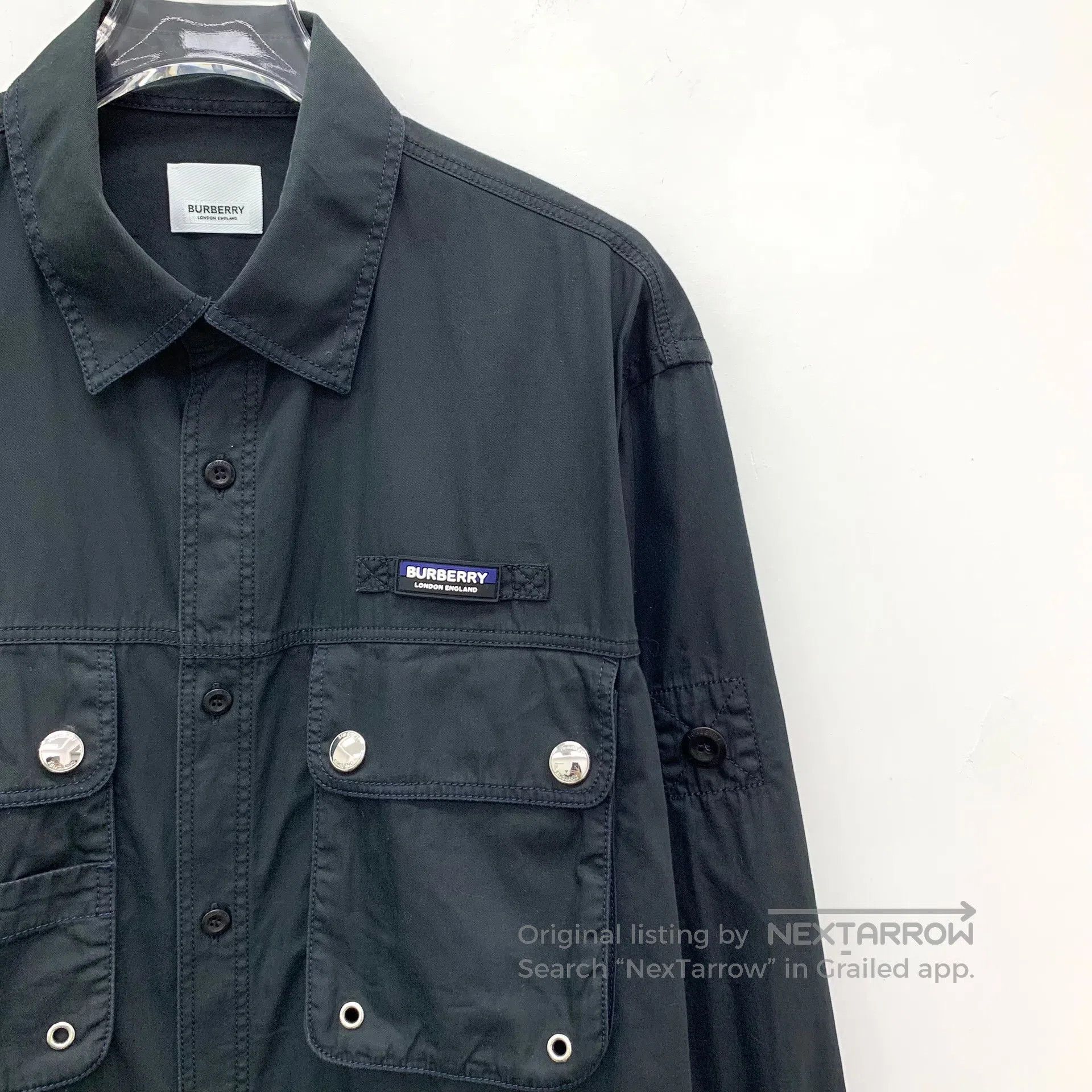 Burberry Burberry Black pocket design cotton collar single-breasted Size US M / EU 48-50 / 2 - 3 Thumbnail