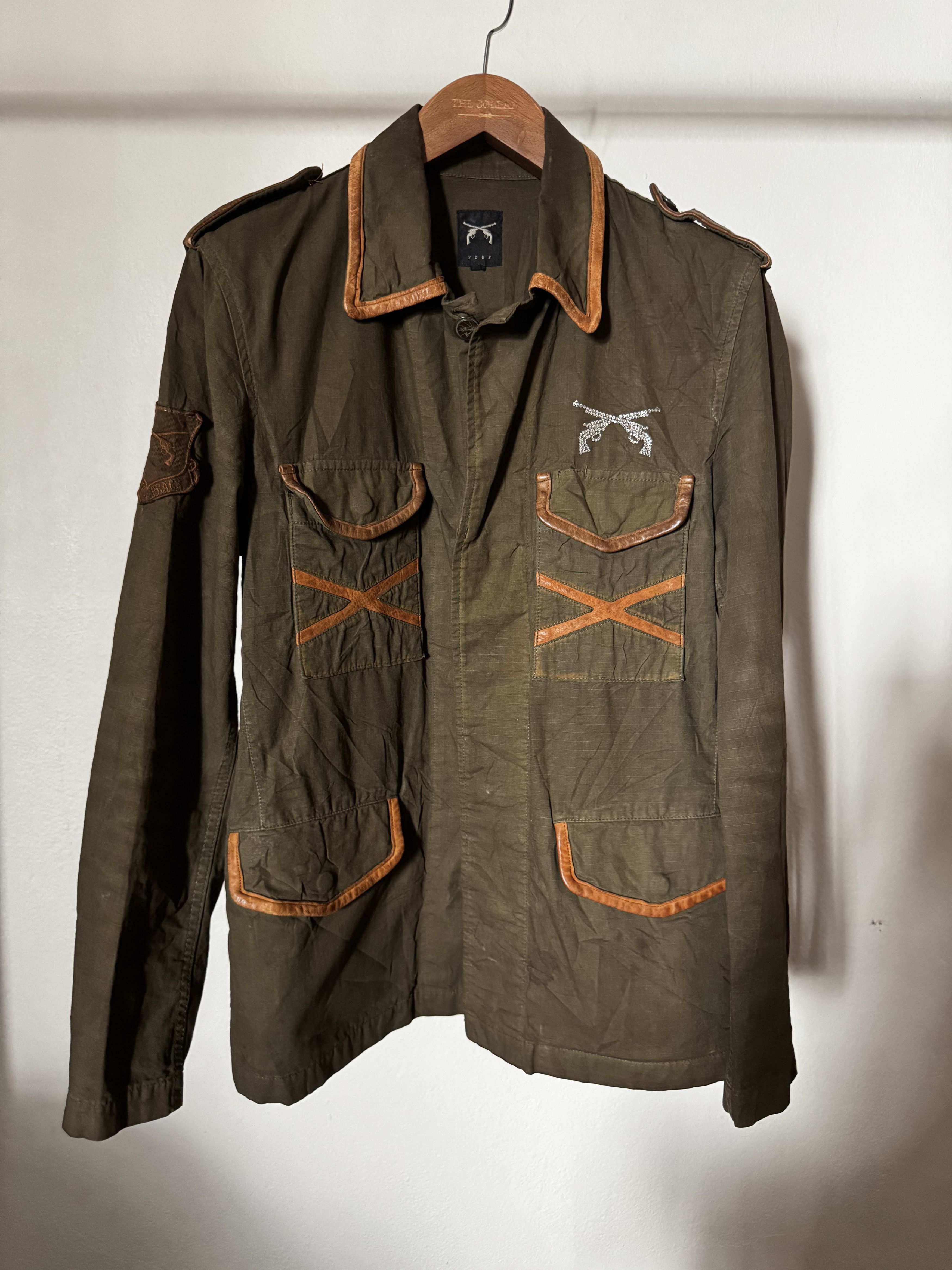 M65 Rhinestone w/ Studed leather details, view 2