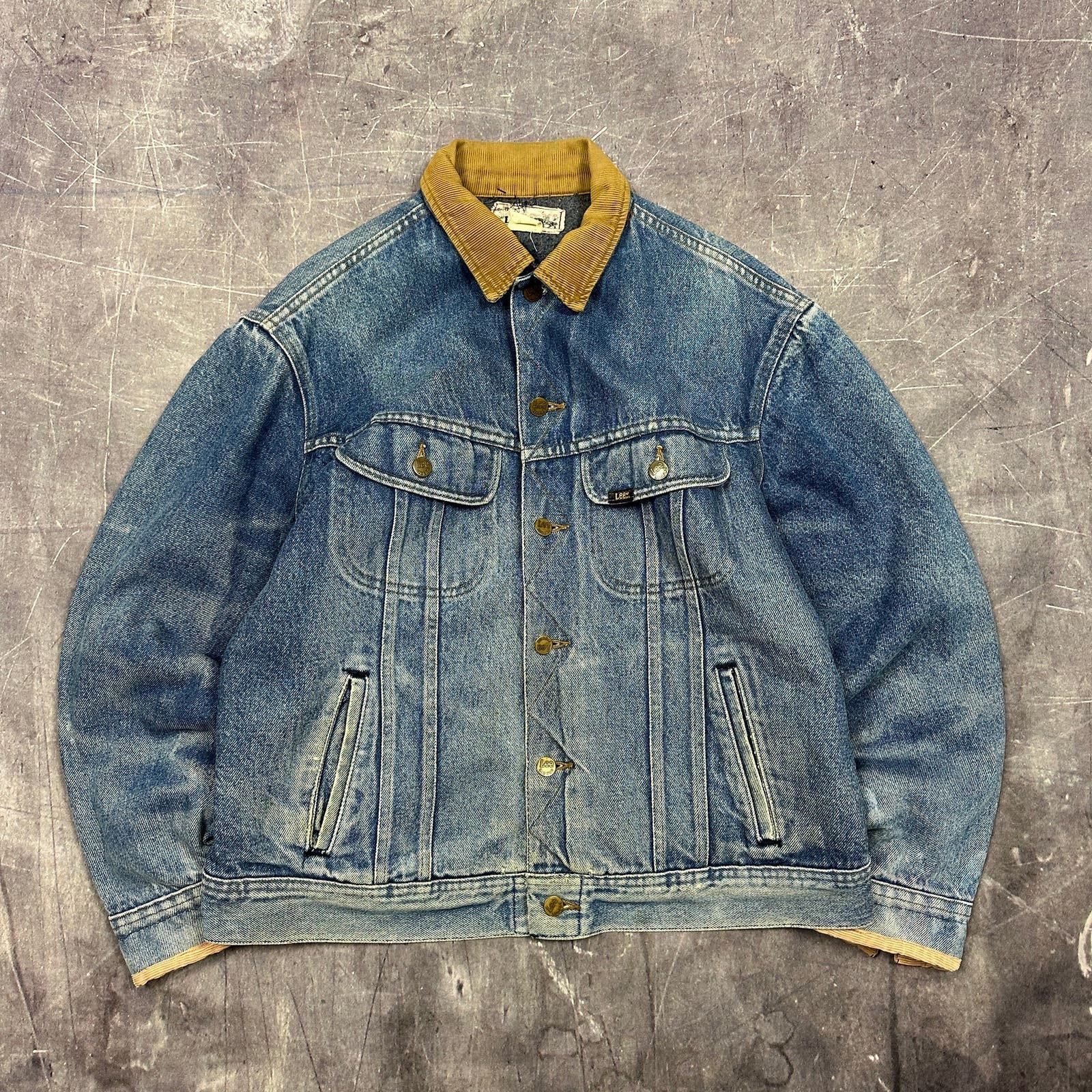 image of 80's Light Wash Lee Storm Rider Denim Jacket L B87 in Blue, Men's (Size Large)