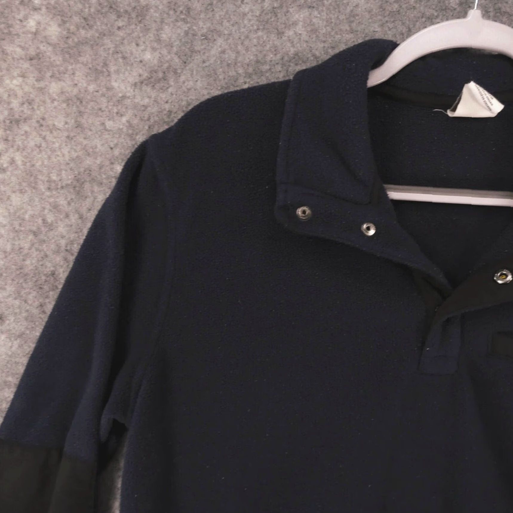 American Eagle Outfitters American Eagle Pullover Mens Medium Navy Black Long Sleeve 1/4 Snap Fleece Logo Size US M / EU 48-50 / 2 - 3 Thumbnail