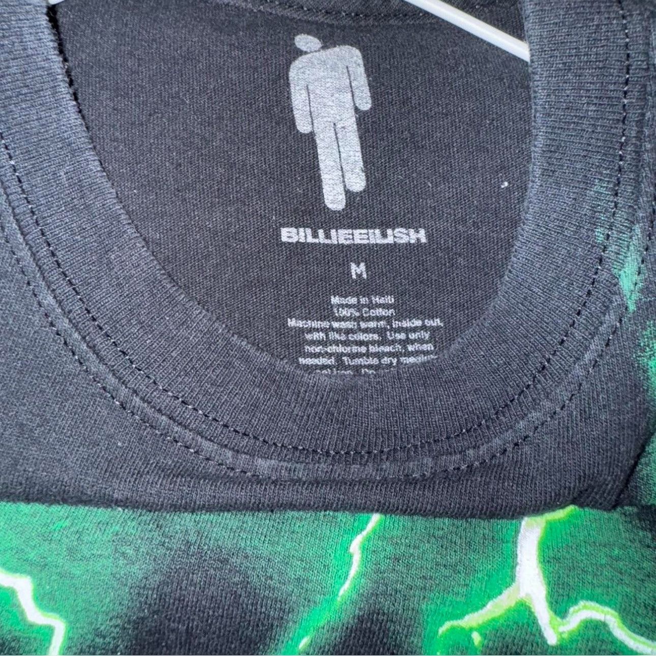Billie Eilish Billie Eilish Blohsh Lightning Tee - black and green Size US M / EU 48-50 / 2 - 2 Thumbnail