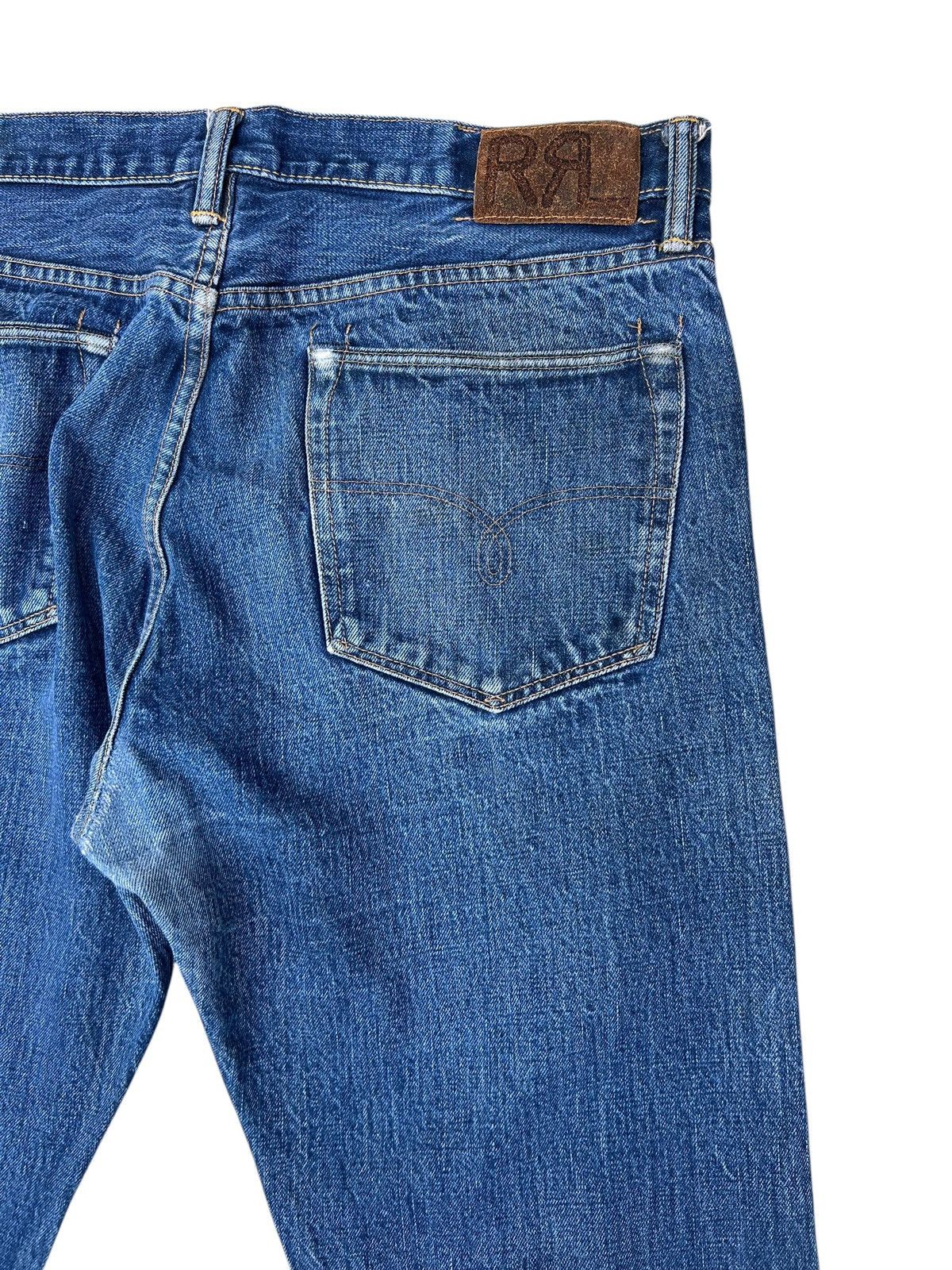 Ralph Lauren Vintage RRL Hidden Rivets Dirty Mud Denim Selvedge Jeans Size US 36 / EU 52 - 17 Thumbnail