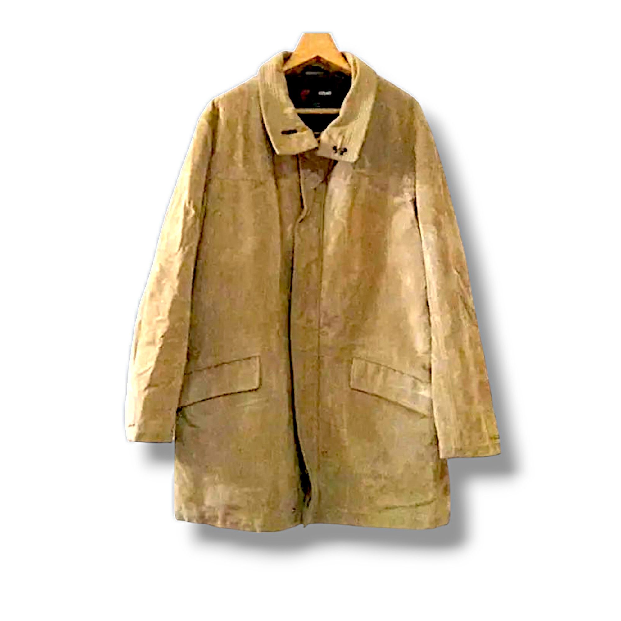 Versace Vintage Versace Trench Coat Suede Leather Sportswear Italy Size US M / EU 48-50 / 2 - 1 Thumbnail