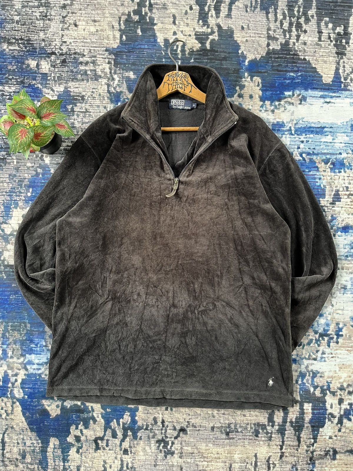 Polo Ralph Lauren × Ralph Lauren 💥Vintage Polo Ralph Lauren Half Zipper Long Sleeve Size US L / EU 52-54 / 3 - 1 Thumbnail