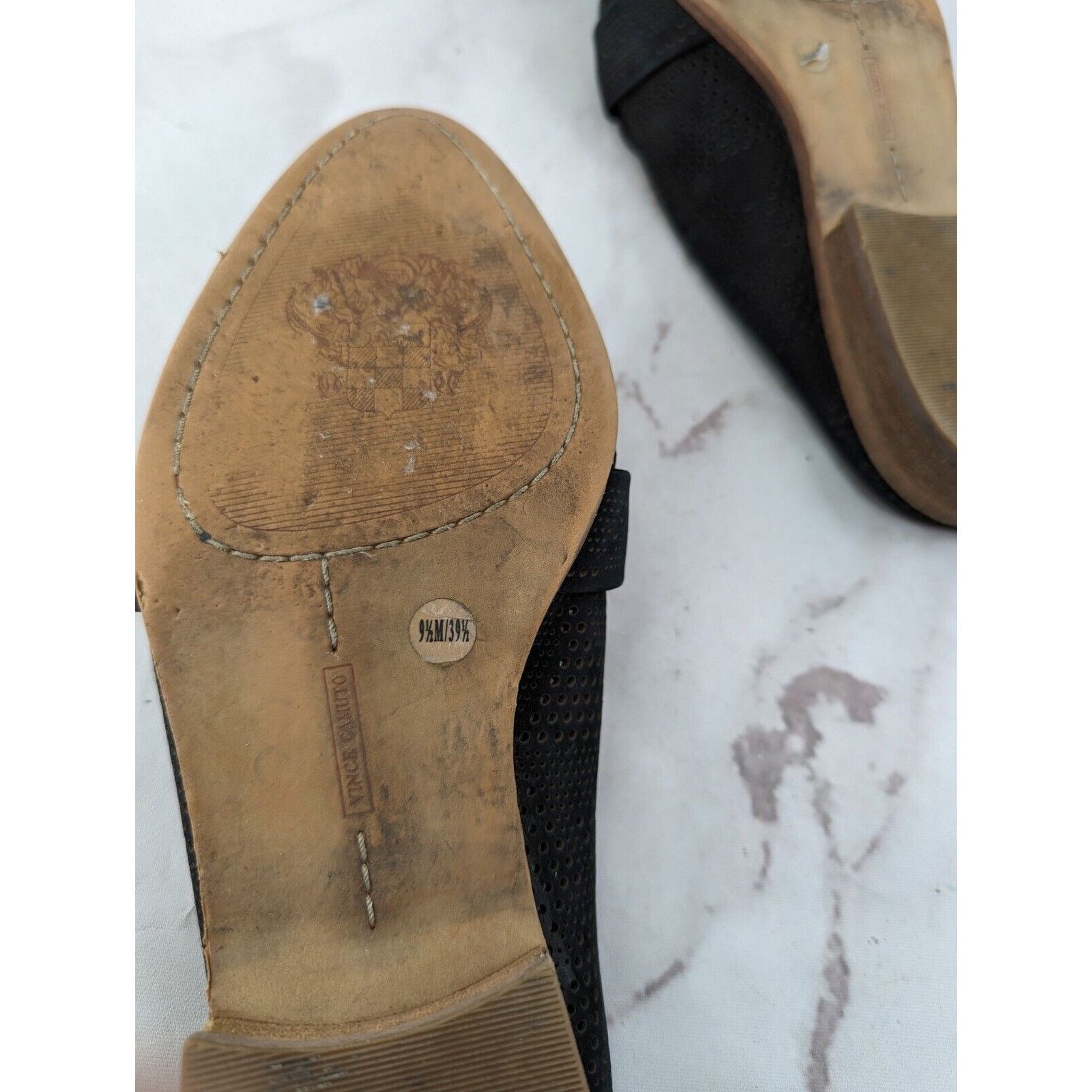 Vince Camuto Vince Camuto Mule 9.5 Women Black Flats Kaylana Suede Size US 9.5 / IT 39.5 - 8 Thumbnail