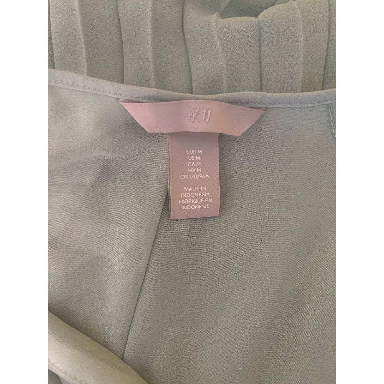 H&M H&M Size Medium Mint Green Pleated Dress Size M / US 6-8 / IT 42-44 - 5 Thumbnail
