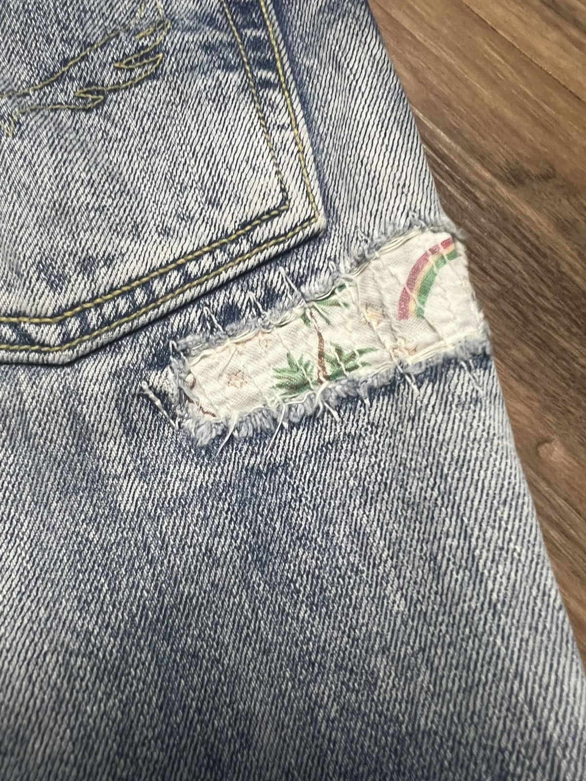 Japanese Brand Rodeo Crowns Japan Premium Distressed Denim Jeans (43) Size US 30 / EU 46 - 18 Thumbnail