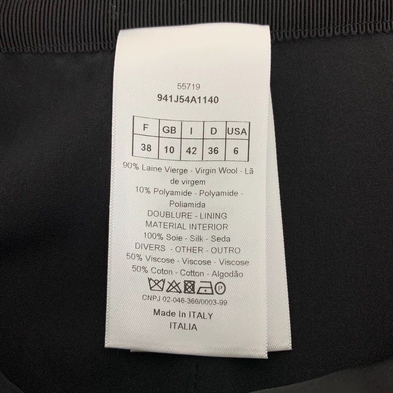 Dior Dior Color-blocked checkered wool casual knitted skirt 2506 Size 25" / US 0 / IT 36 - 7 Thumbnail
