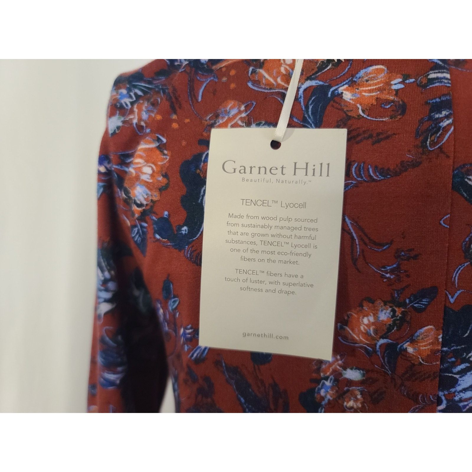 Other New W/Tag Garnet Hill Floral Seamed Knit Trapeze Dress XS Size XS / US 0-2 / IT 36-38 - 8 Thumbnail