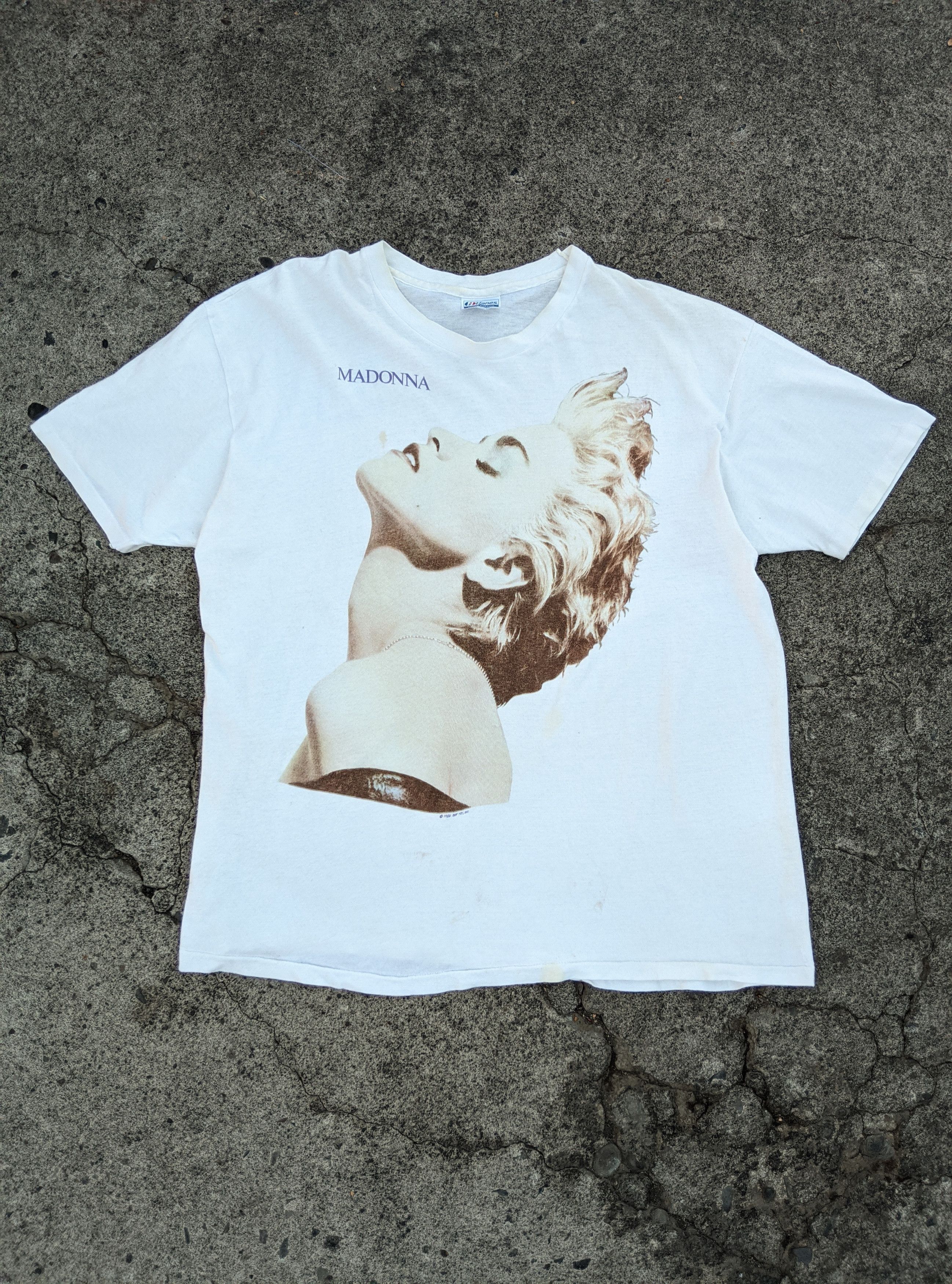 Band Tees × Vintage Vintage 1986 Madonna true blue pop t shirt Size US XXL / EU 58 / 5 - 1 Thumbnail
