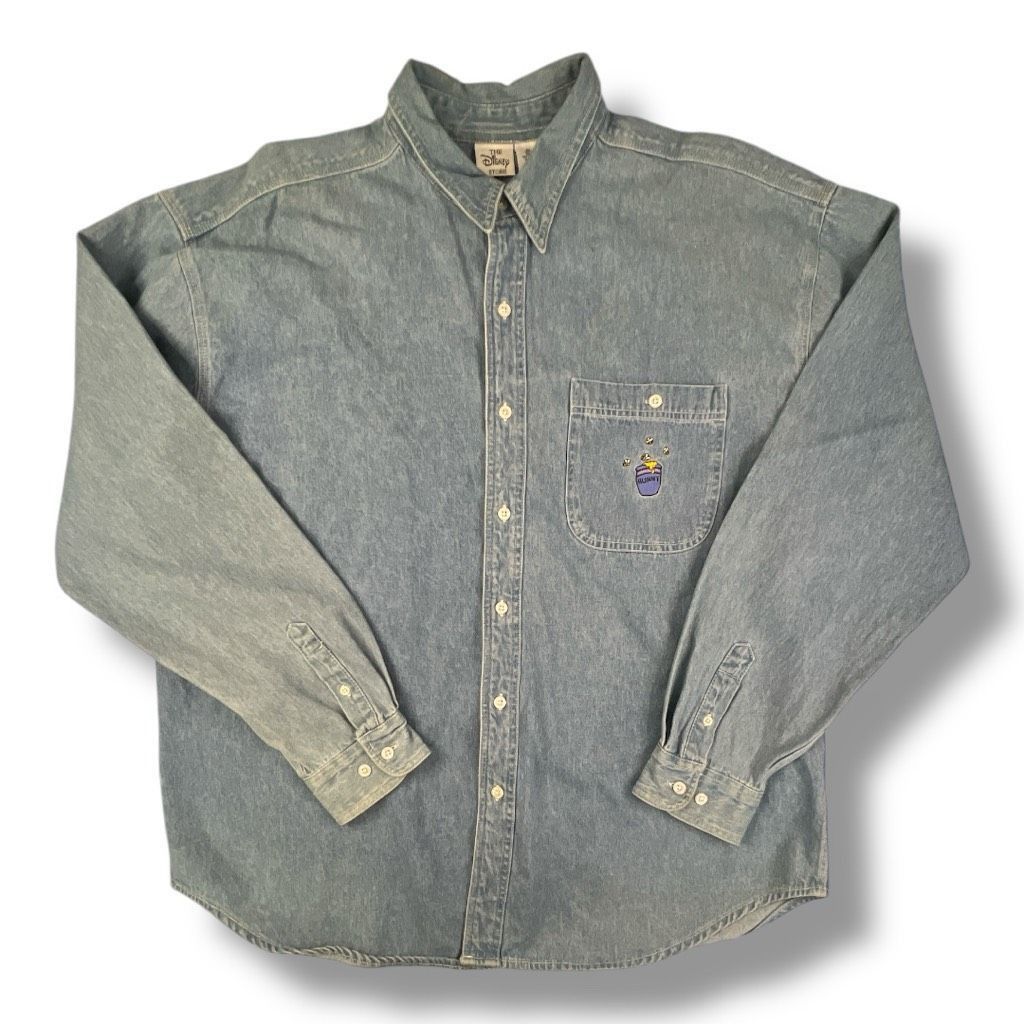 Disney Vintage Disney Oversized Embroidered Denim Front Button Top Size XL / US 12-14 / IT 48-50 - 1 Thumbnail