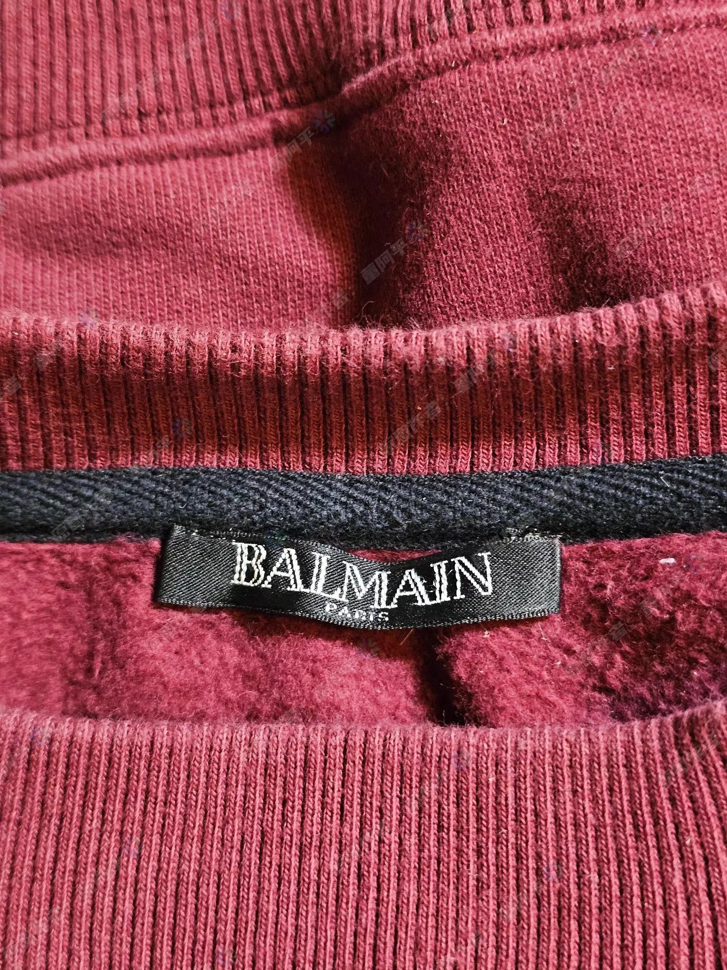 Balmain BalmainBurgundySweatshirtwith Metallic Handwritten Logo Q4 Size US XL / EU 56 / 4 - 4 Thumbnail