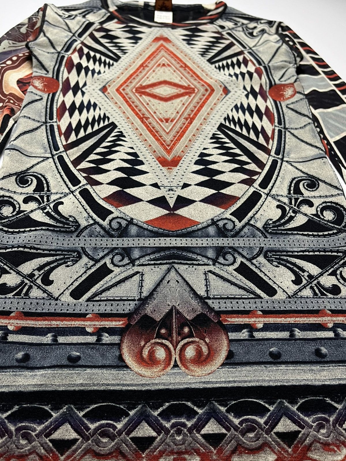 Jean Paul Gaultier Archival Jean Paul Gaultier Geometric/Sunburst Mesh L/S Top Size XS / US 0-2 / IT 36-38 - 8 Thumbnail