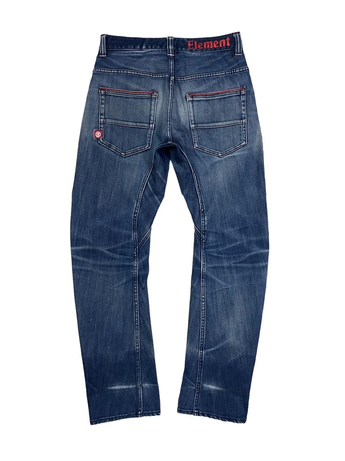 Element Vintage Y2K Elements Streetstyle Twisted Blue Washed Jeans Size US 30 / EU 46 - 8 Thumbnail