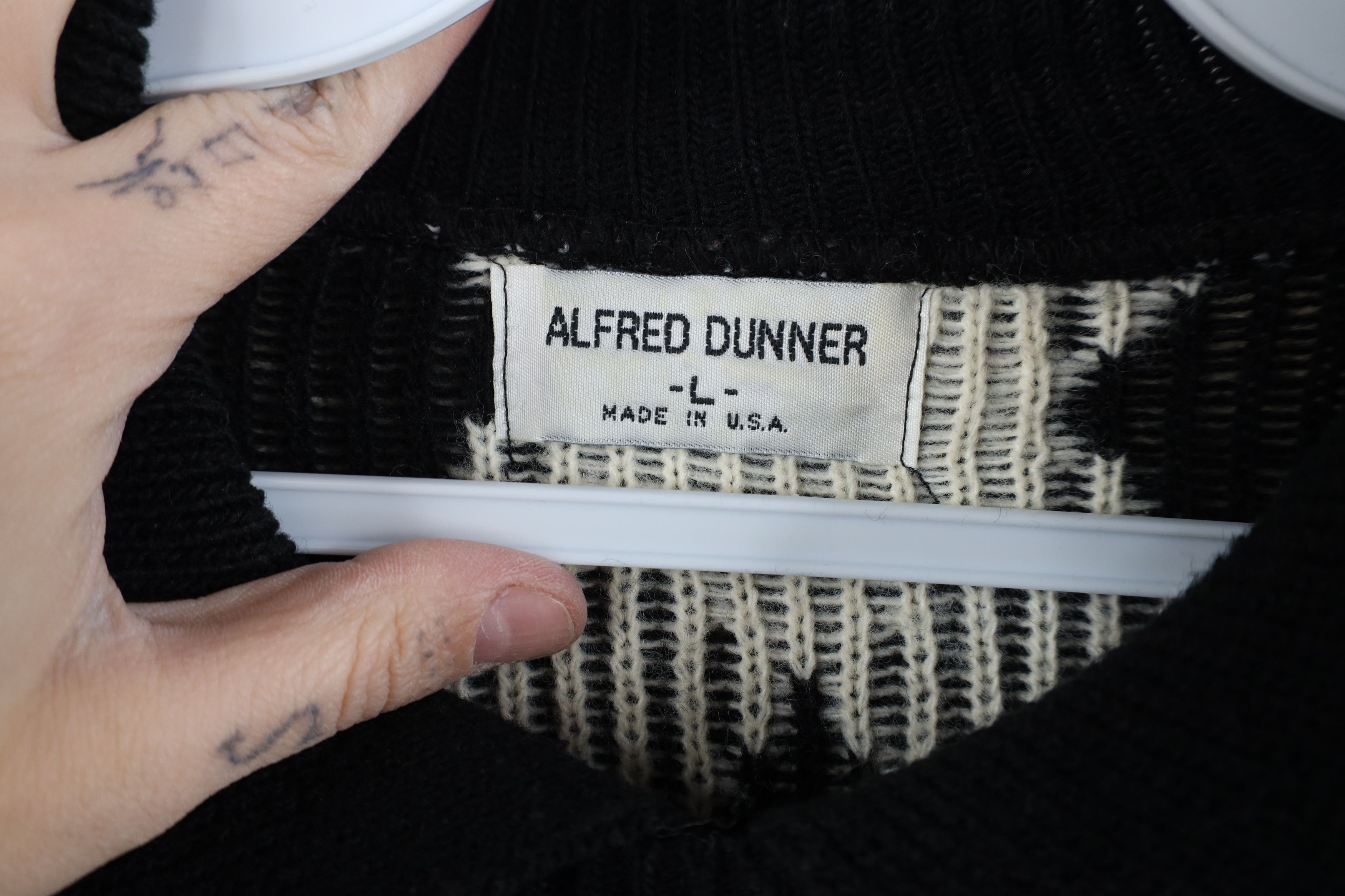 Vintage Vintage 90s Streetwear Diamond Knit Collared Sweater USA Size L / US 10 / IT 46 - 5 Thumbnail