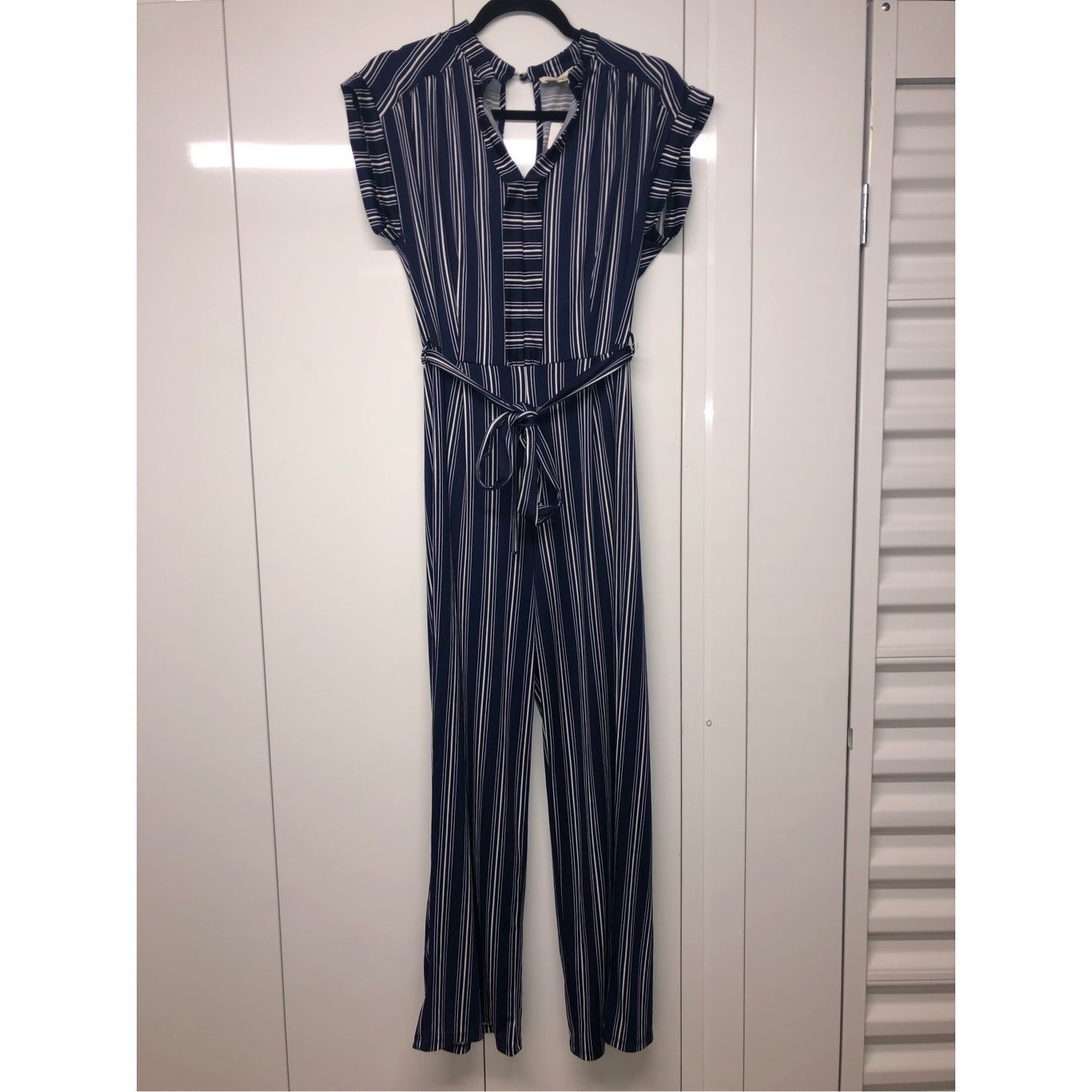 Moreau Paris Monteau Los Angeles Women s Jumpsuit Navy White Striped Romp Grailed