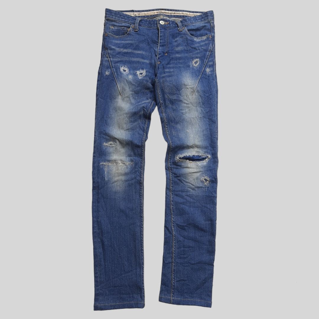 image of Archival Clothing x Number N Ine Number Nine X Studious Japan Distressed Denim, Men's (Size 29)