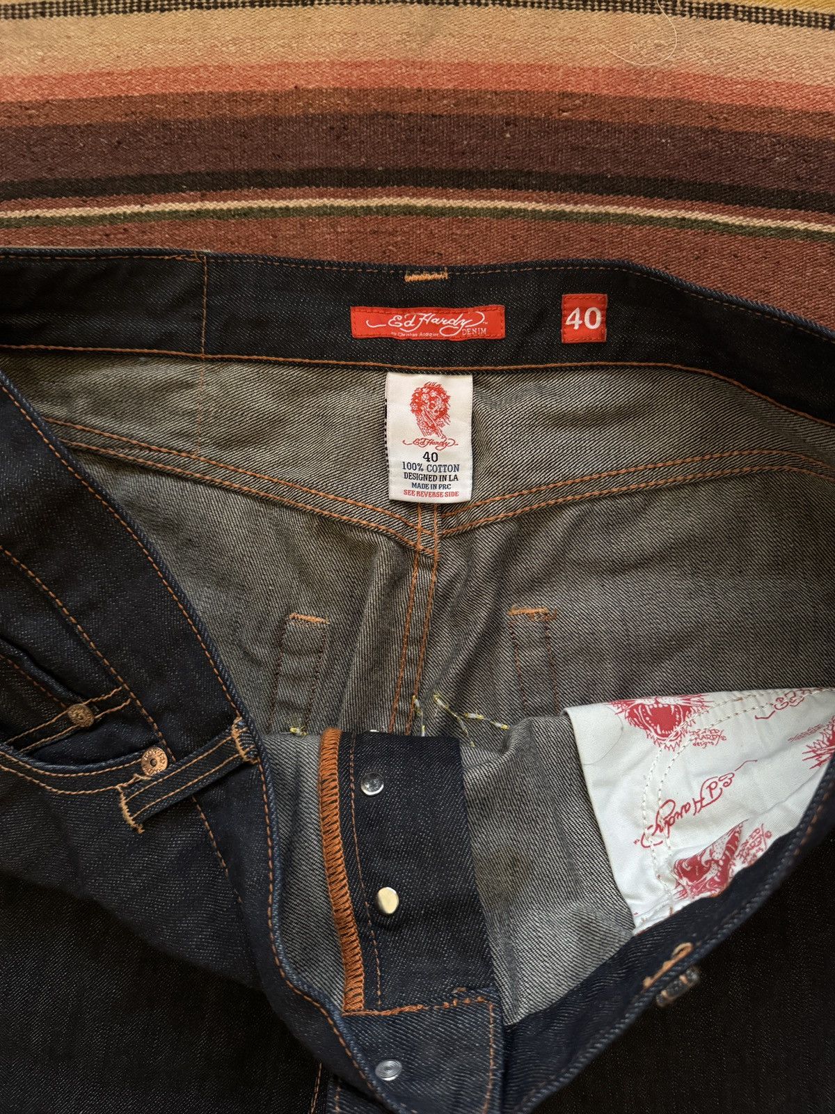 Ed Hardy × Vintage Y2K 2007 Ed Hardy Denim Panther Jorts Size US 40 / EU 56 - 8 Thumbnail