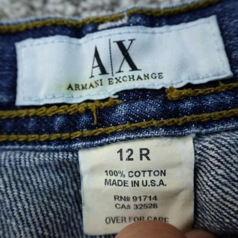 Armani Exchange VTG Armani Exchange Jeans Womens 12 Dark Blue Denim Flare Boot Cut Pants Jeans USA 90s Mens Women Girls Boys Size 34" / US 12 / IT 48 - 7 Thumbnail