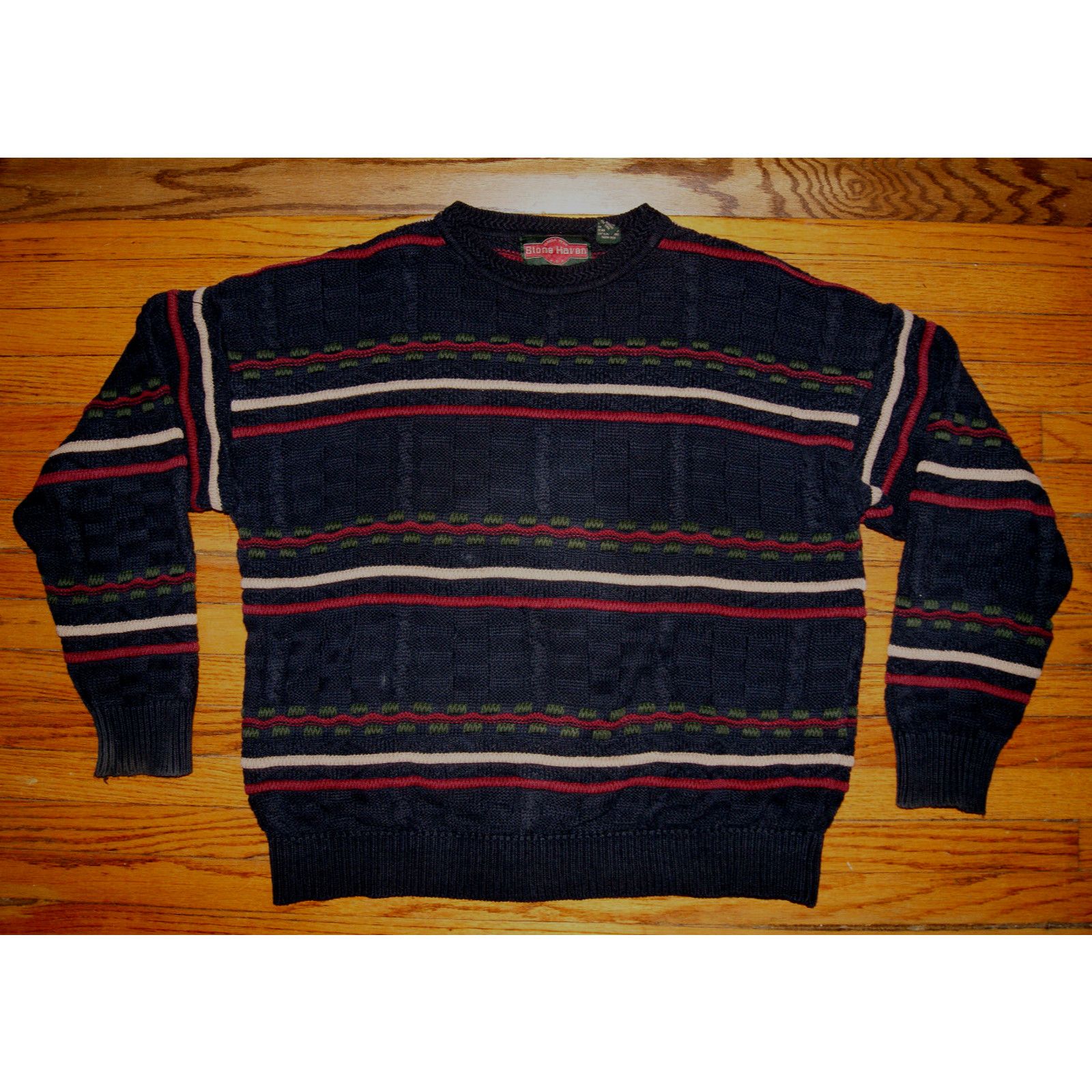 Other VTG Stone Haven Sweater Mens L Ramie Cotton Grandpa Grunge Size US L / EU 52-54 / 3 - 1 Thumbnail